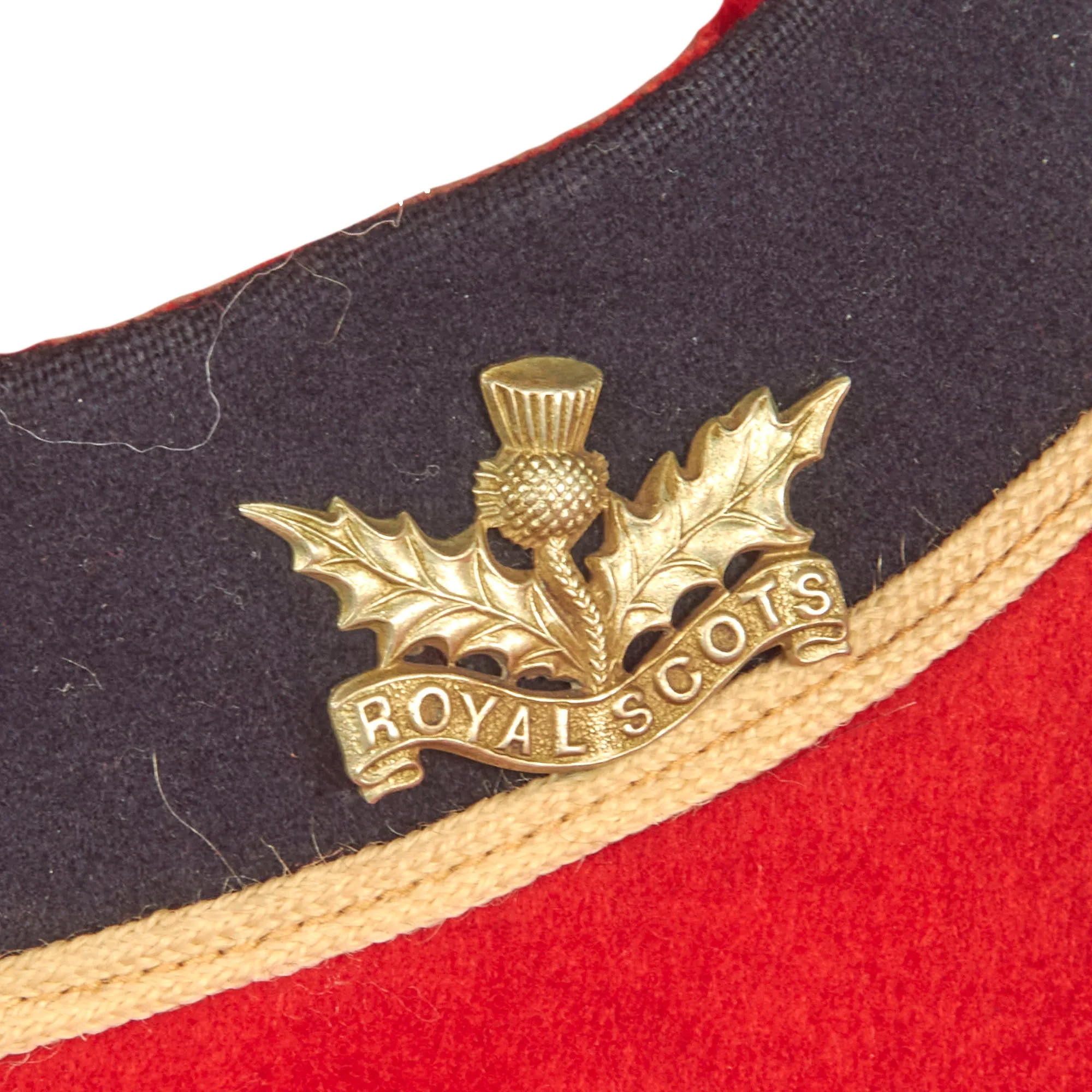 Original British Pre-WWI 8th Territorial Battalion Royal Scots Scarlet Tunic Uniform Set With Trousers and Glengarry Cap