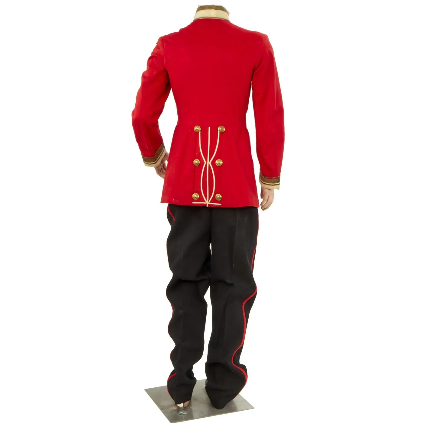 Original British Victorian Era Gloustershire Regiment Scarlet Officer Dress Tunic and Trousers - Identified to Lt. Crawhill