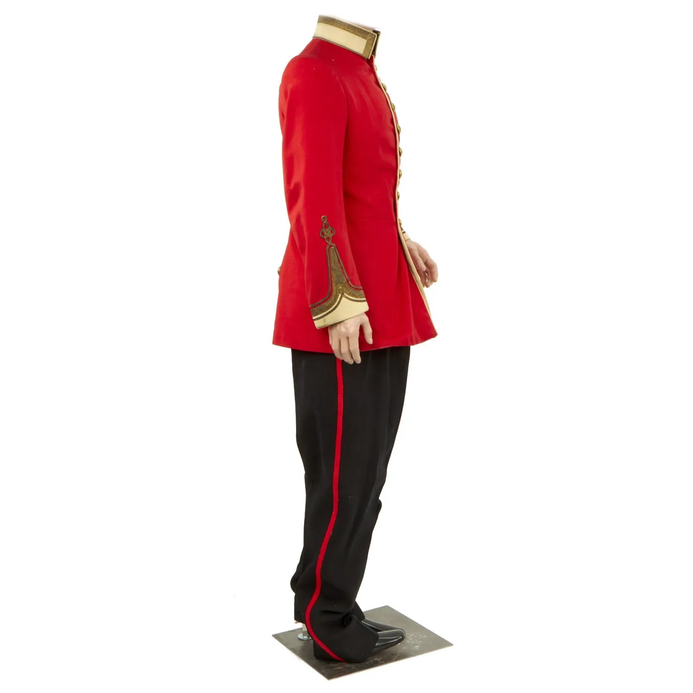 Original British Victorian Era Gloustershire Regiment Scarlet Officer Dress Tunic and Trousers - Identified to Lt. Crawhill