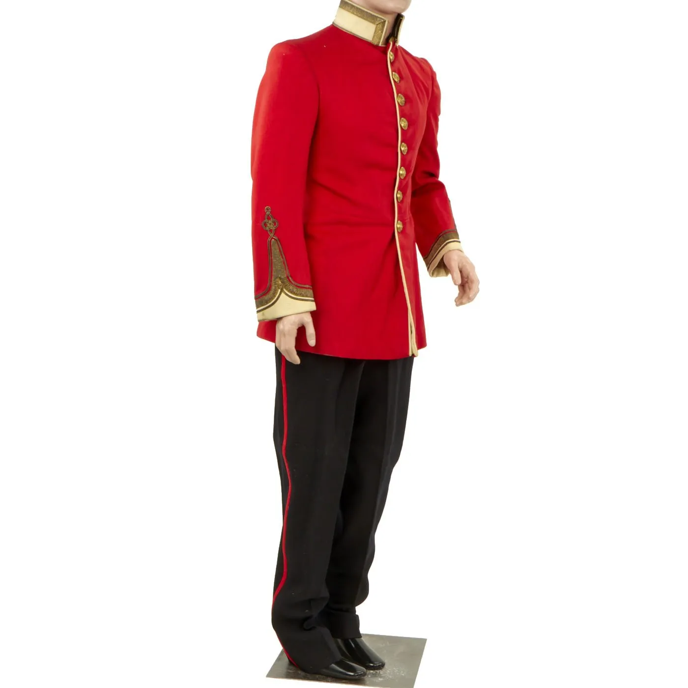 Original British Victorian Era Gloustershire Regiment Scarlet Officer Dress Tunic and Trousers - Identified to Lt. Crawhill