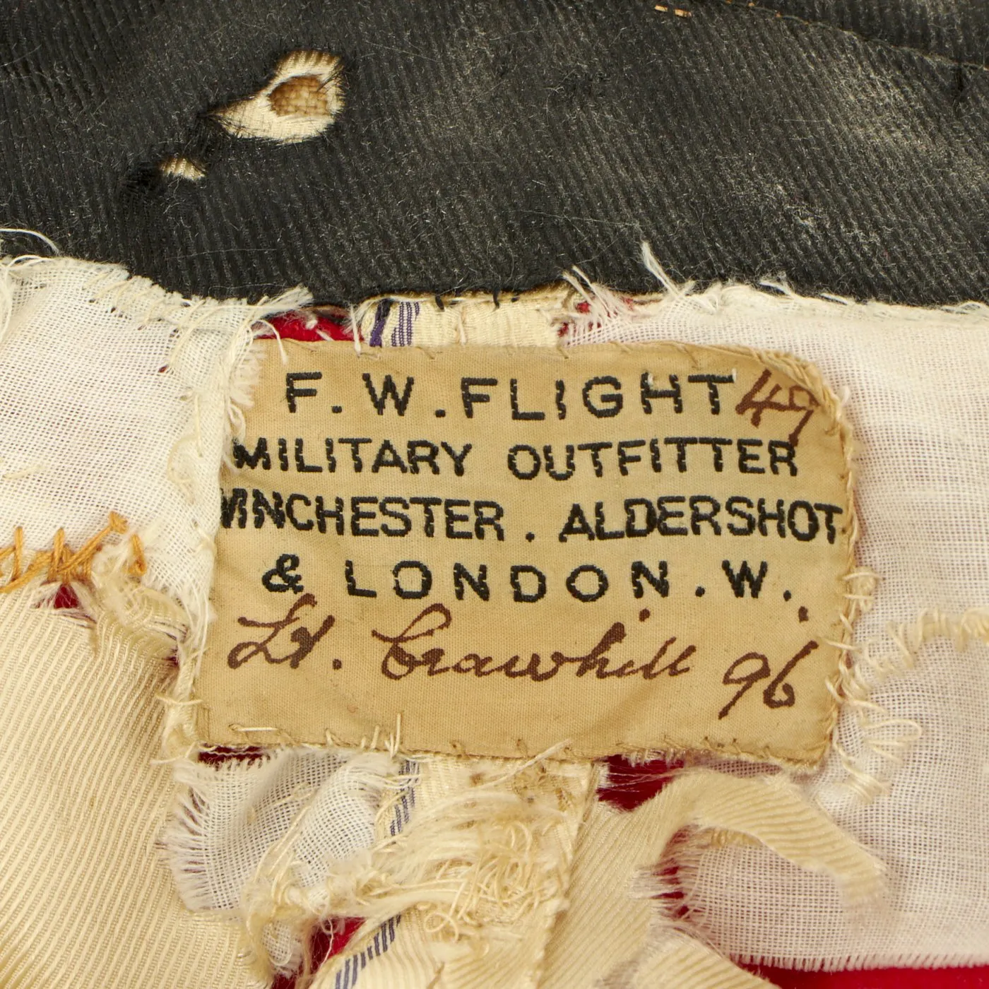 Original British Victorian Era Gloustershire Regiment Scarlet Officer Dress Tunic and Trousers - Identified to Lt. Crawhill