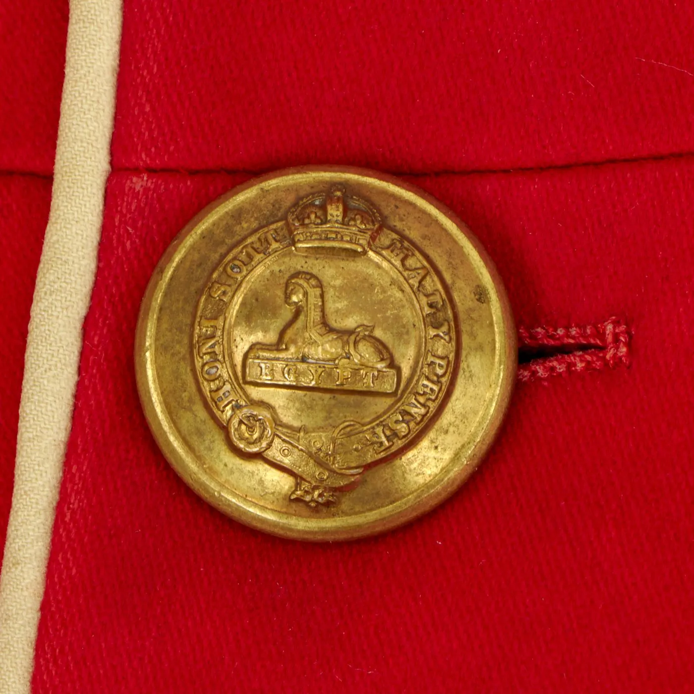 Original British Victorian Era Gloustershire Regiment Scarlet Officer Dress Tunic and Trousers - Identified to Lt. Crawhill