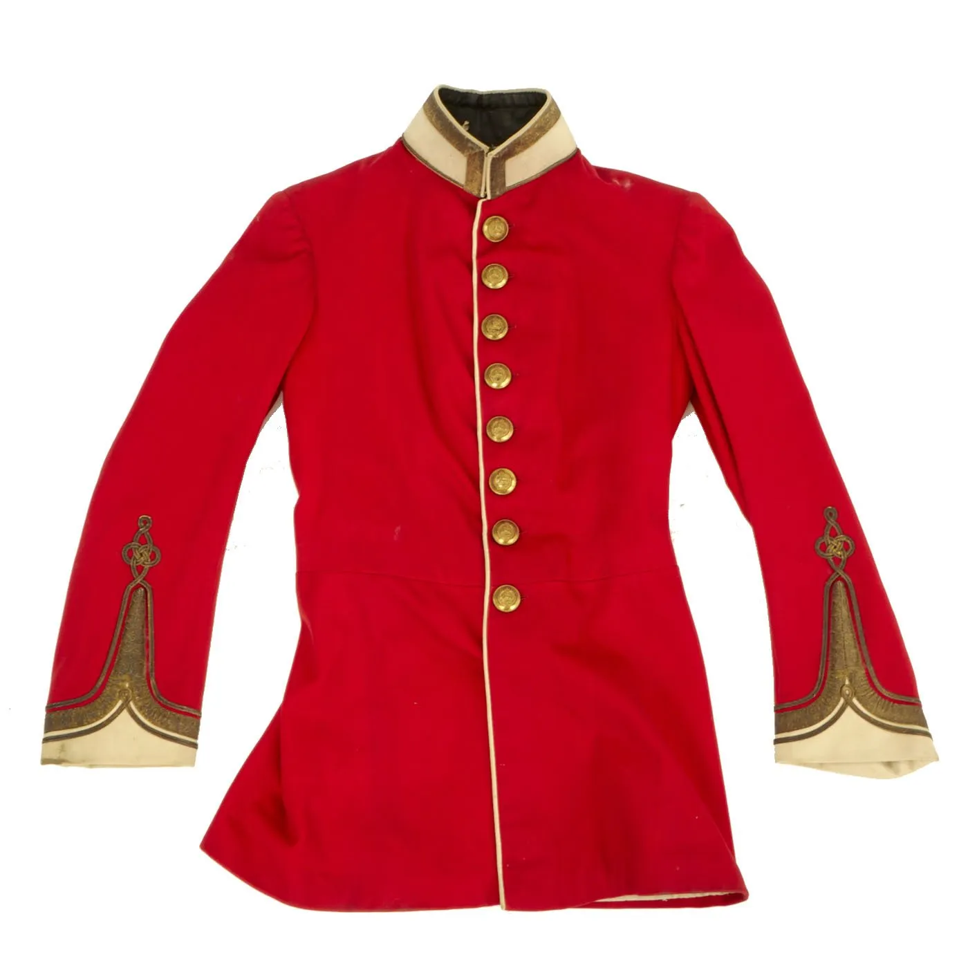 Original British Victorian Era Gloustershire Regiment Scarlet Officer Dress Tunic and Trousers - Identified to Lt. Crawhill