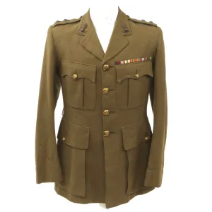 Original British WWII Royal Artillery Lieutenant Service Tunic - Dated 1941