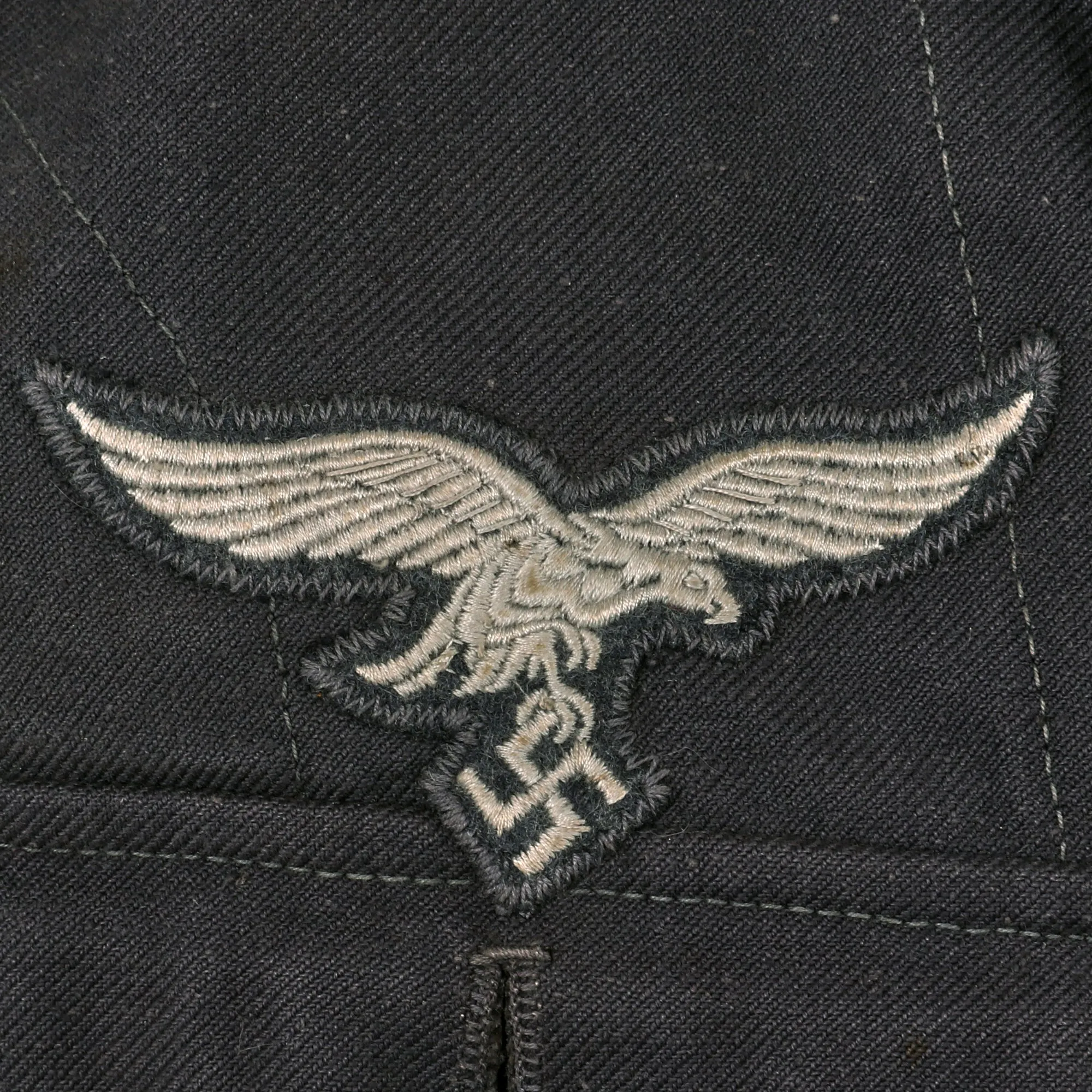 Original Excellent German WWII Luftwaffe Flight Branch Feldwebel NCO HBT Blue Denim Field Service Tunic