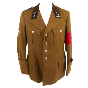 Original Excellent German WWII NSKK Obertruppführer NCO Service Tunic From Motorsturm 4 / Motorstandarte 49