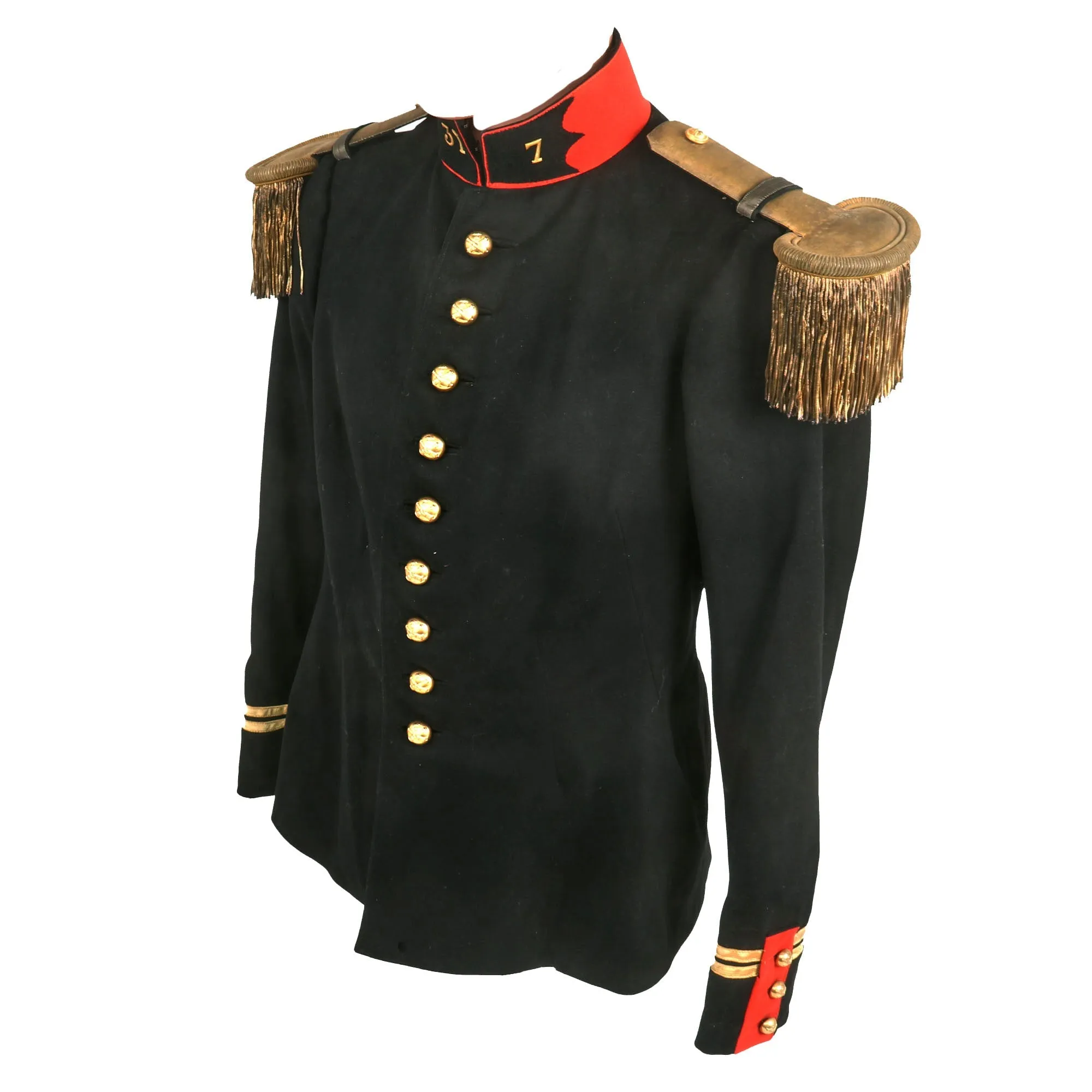 Original French WWI 37th Regiment Artillery Officers Pre-1914 Tunic With Trousers and Leather Leg Wraps