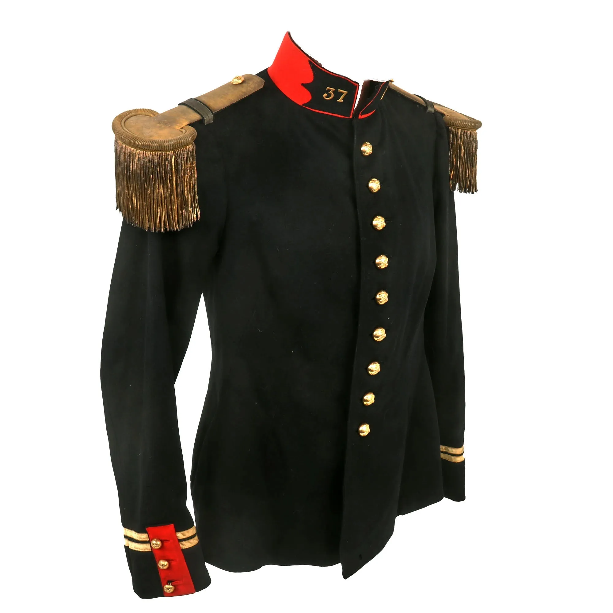 Original French WWI 37th Regiment Artillery Officers Pre-1914 Tunic With Trousers and Leather Leg Wraps