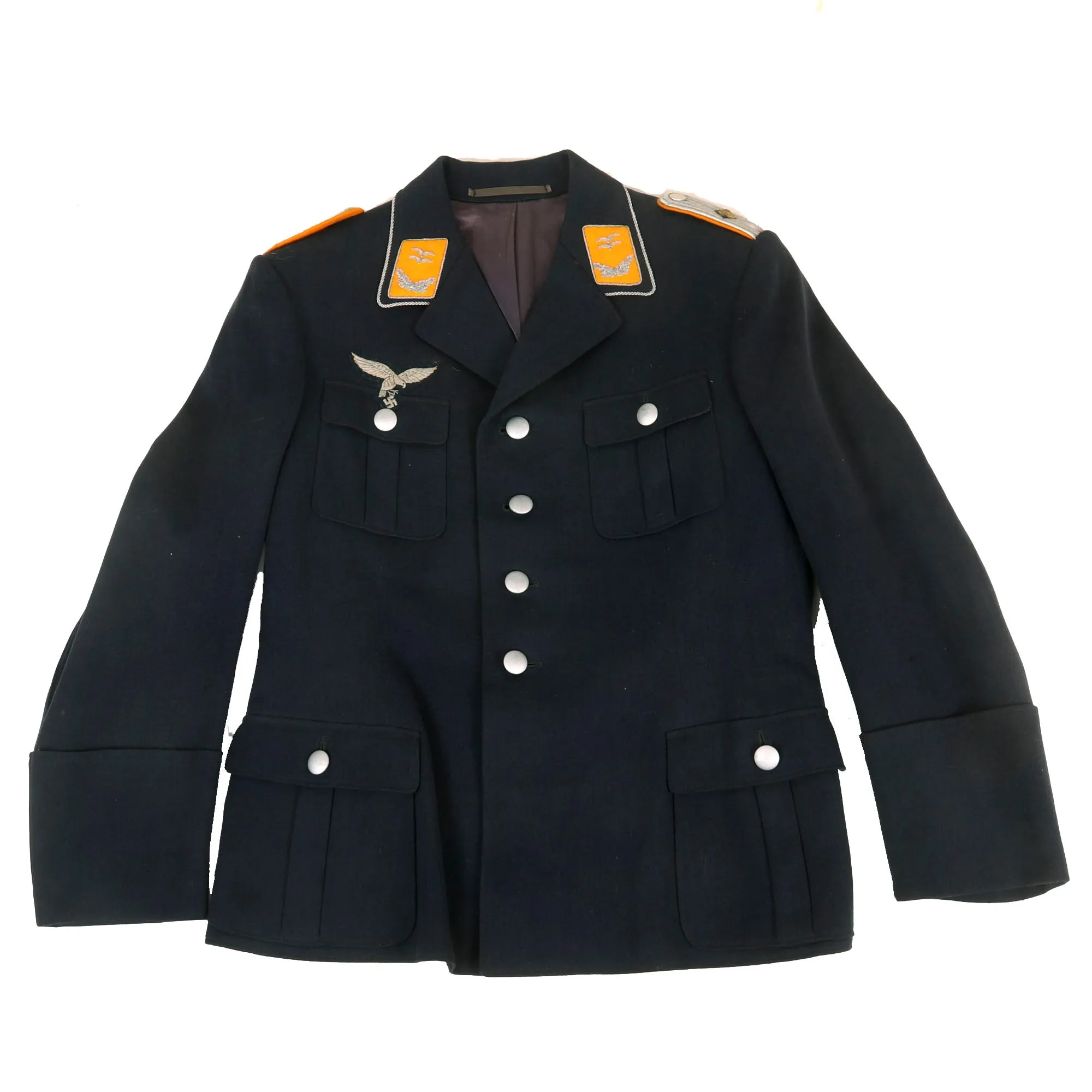 Original German Early WWII Luftwaffe Oberleutnant Officers Fliegerbluse Uniform Tunic with Trousers - Embroidered "Droop-Tail" Eagle