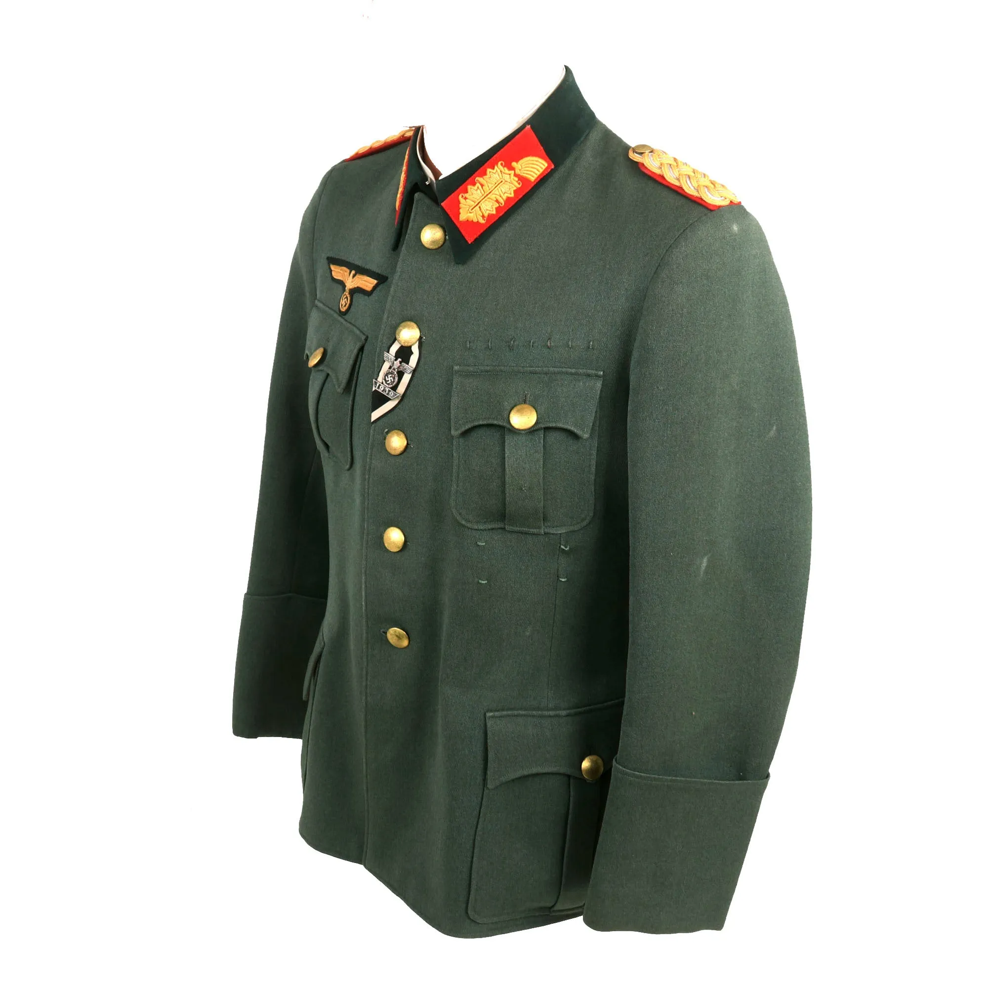 Original German WWII 14th Panzer Division Commander Generalleutnant Friedrich W. Sieberg Uniform Tunic - Formerly Part of the A.A.F. Tank Museum