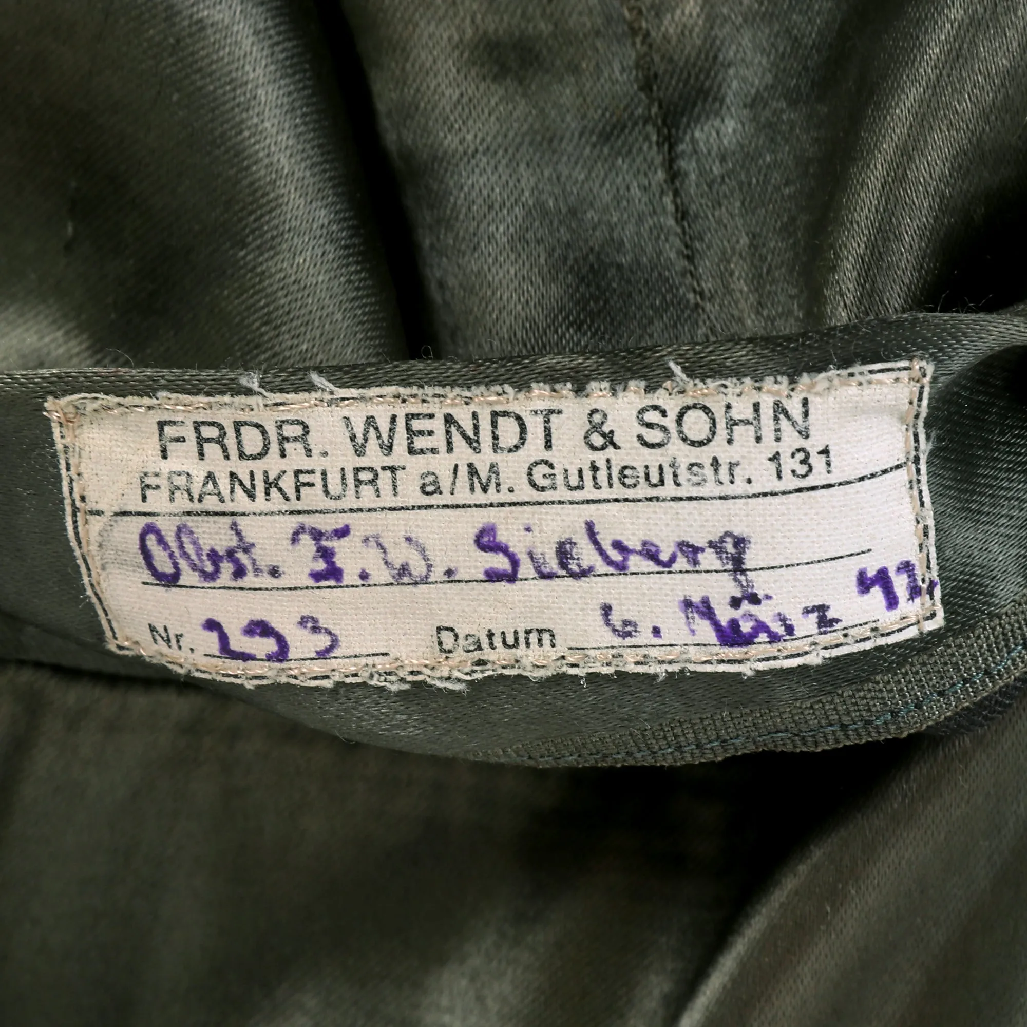 Original German WWII 14th Panzer Division Commander Generalleutnant Friedrich W. Sieberg Uniform Tunic - Formerly Part of the A.A.F. Tank Museum