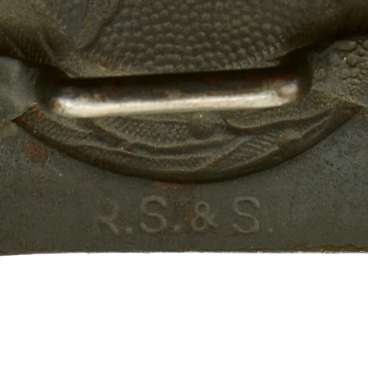 Original German WWII 1940 Luftwaffe Steel Belt Buckle with Tab By Richard Sieper & Söhne, Lüdenscheid