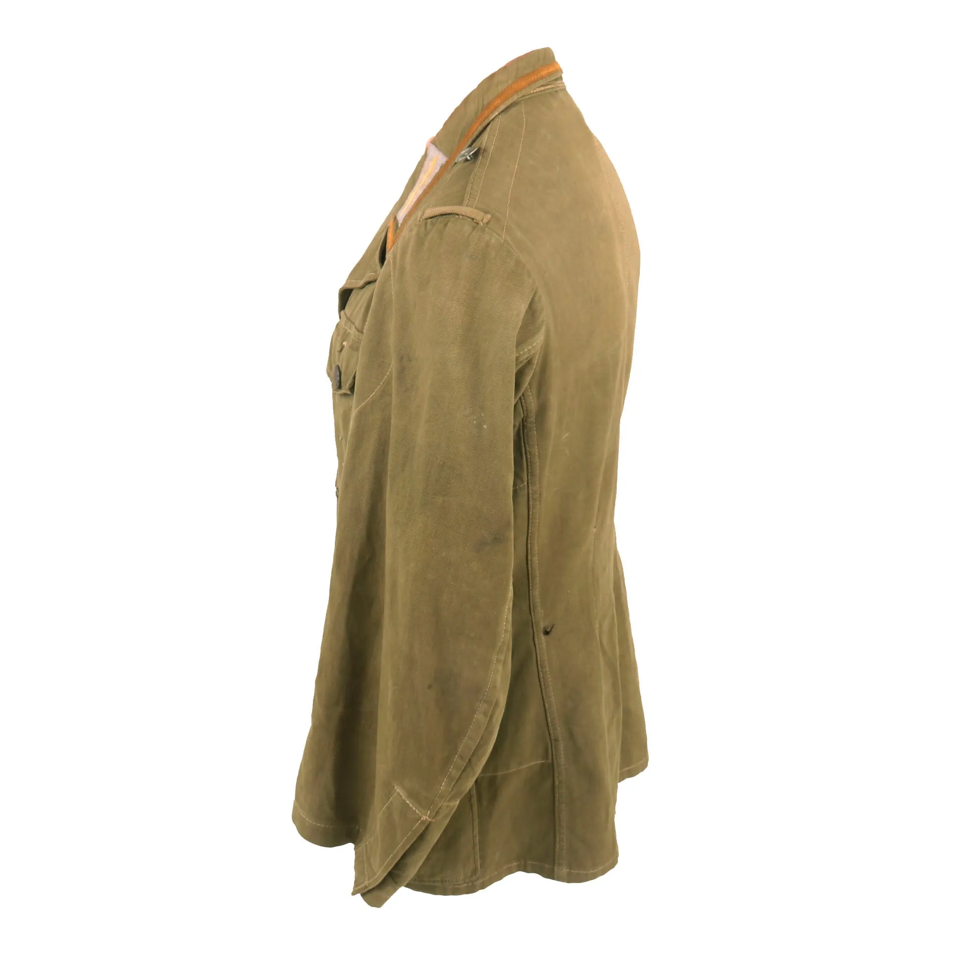 Original German WWII Afrika Korps NCO Second Pattern Tropical Uniform Tunic - DAK