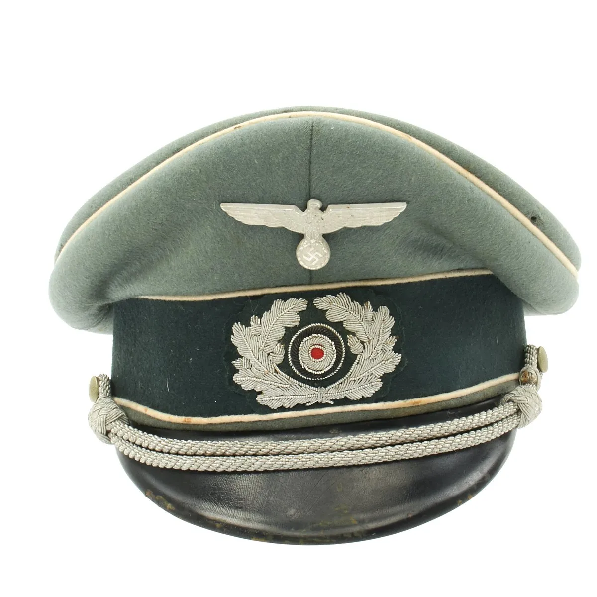 Original German WWII Army Colonel Tailored Uniform - Tunic, Belt, Visor Cap by Erel