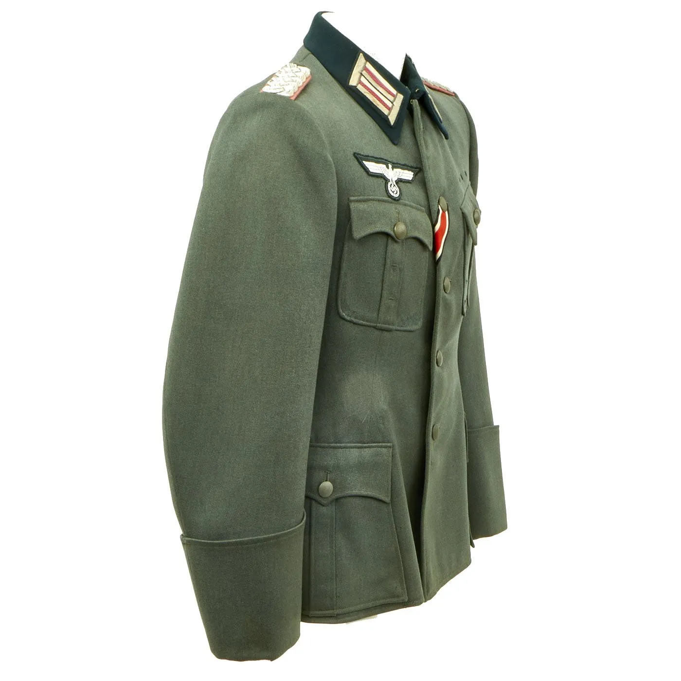 Original German WWII Army Panzer Major M-36 Uniform Tunic with Trousers - Tailor Made