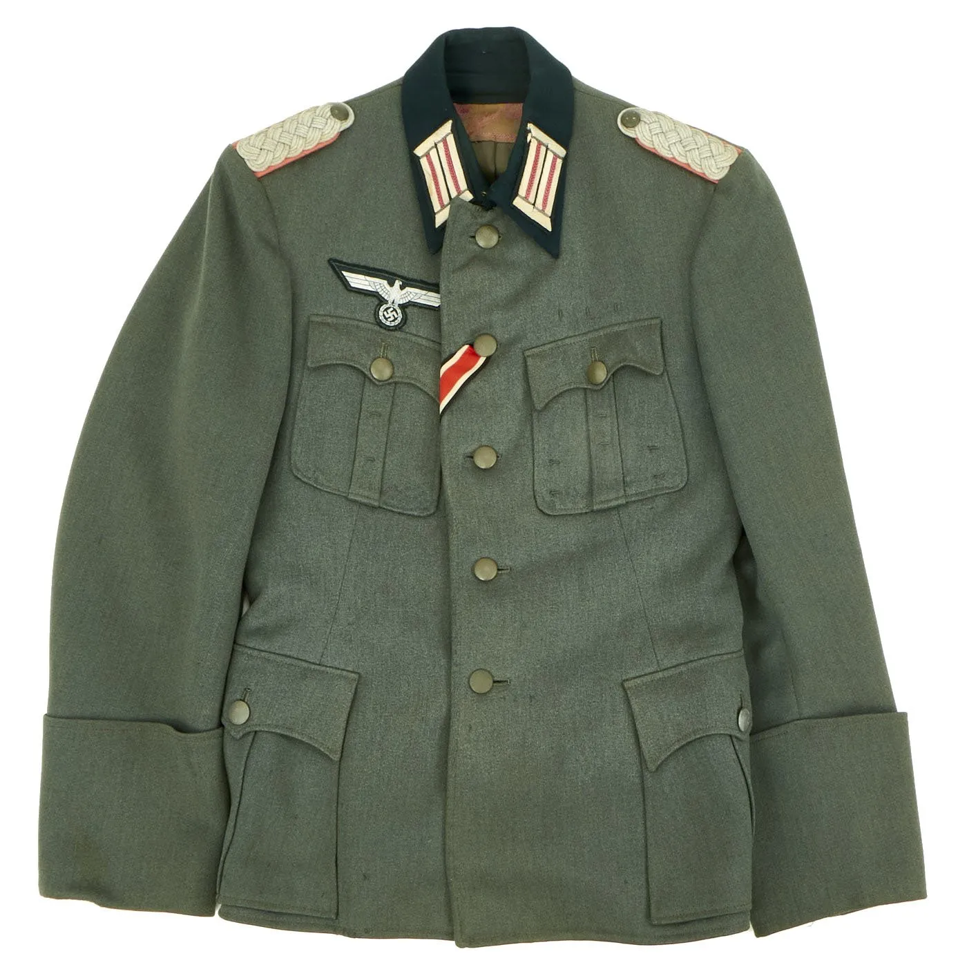 Original German WWII Army Panzer Major M-36 Uniform Tunic with Trousers - Tailor Made