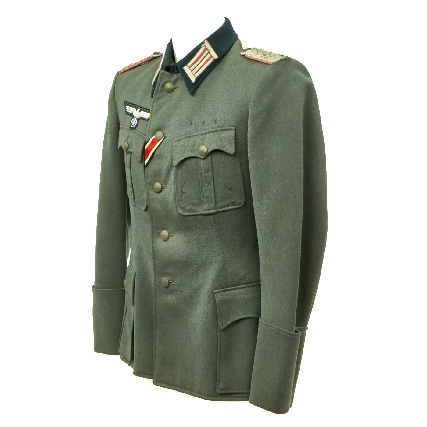 Original German WWII Army Panzer Major M-36 Uniform Tunic with Trousers - Tailor Made