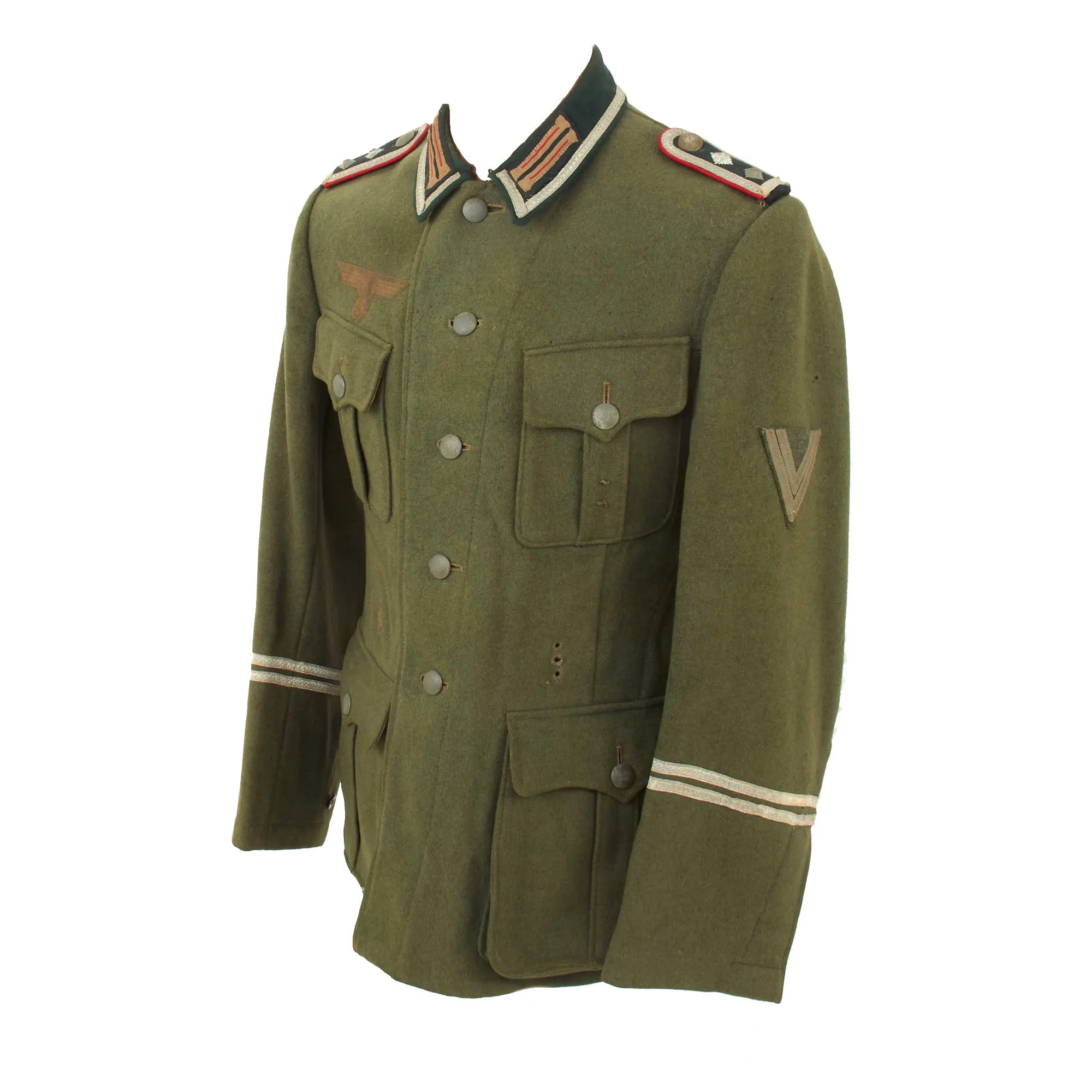 Original German WWII Belgian Made Heer Army Artillery Hauptfeldwebel NCO M36 Field Tunic - dated 1940