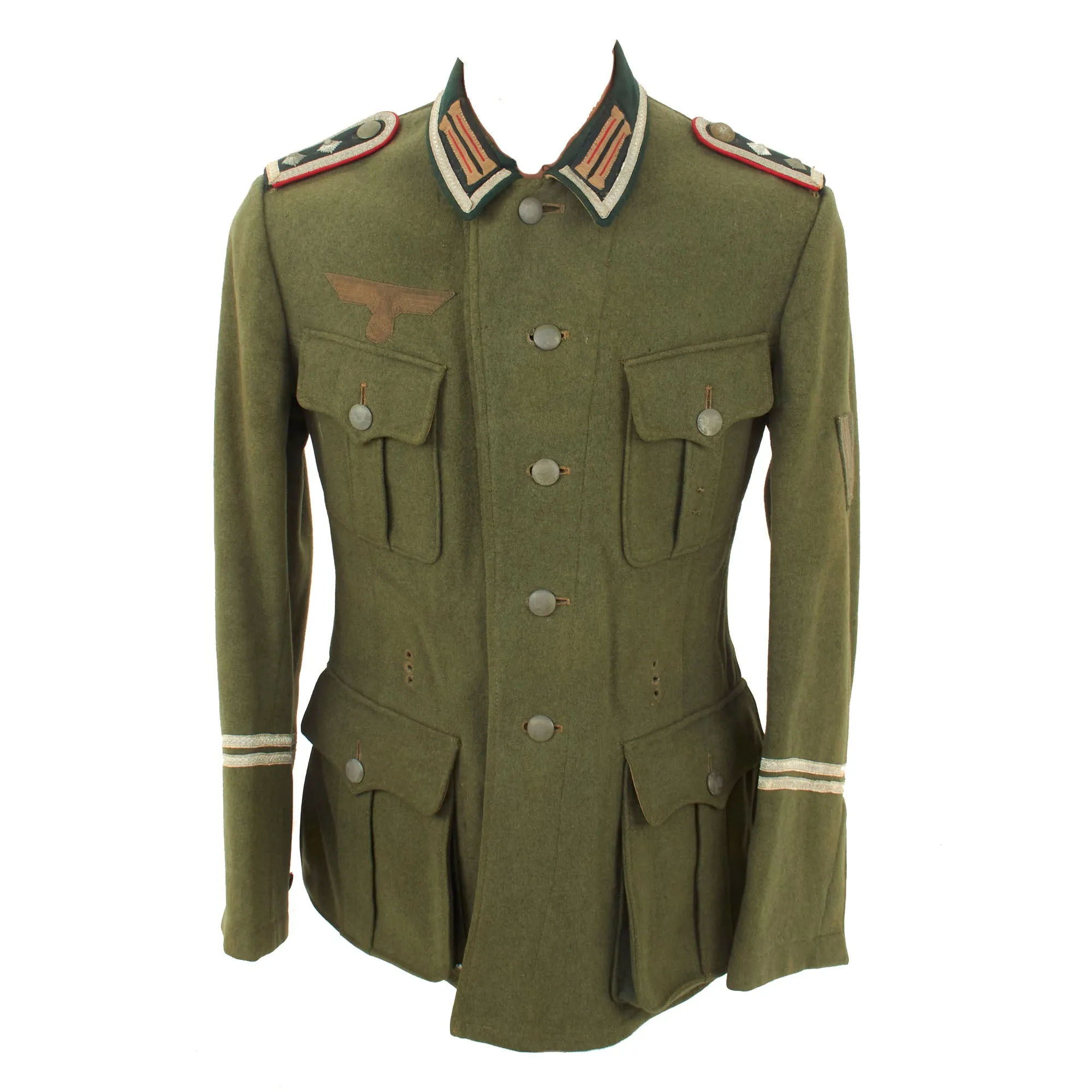 Original German WWII Belgian Made Heer Army Artillery Hauptfeldwebel NCO M36 Field Tunic - dated 1940