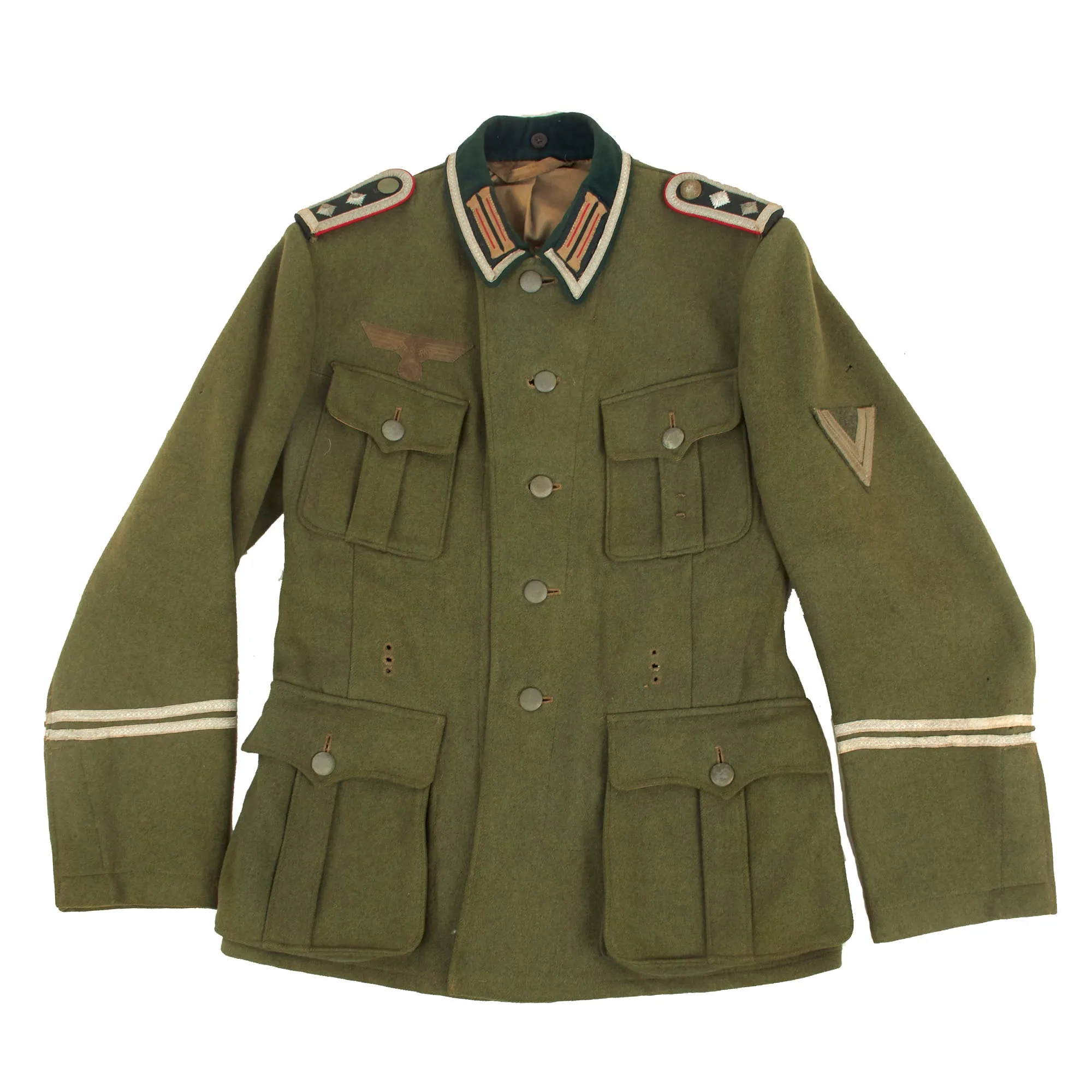 Original German WWII Belgian Made Heer Army Artillery Hauptfeldwebel NCO M36 Field Tunic - dated 1940