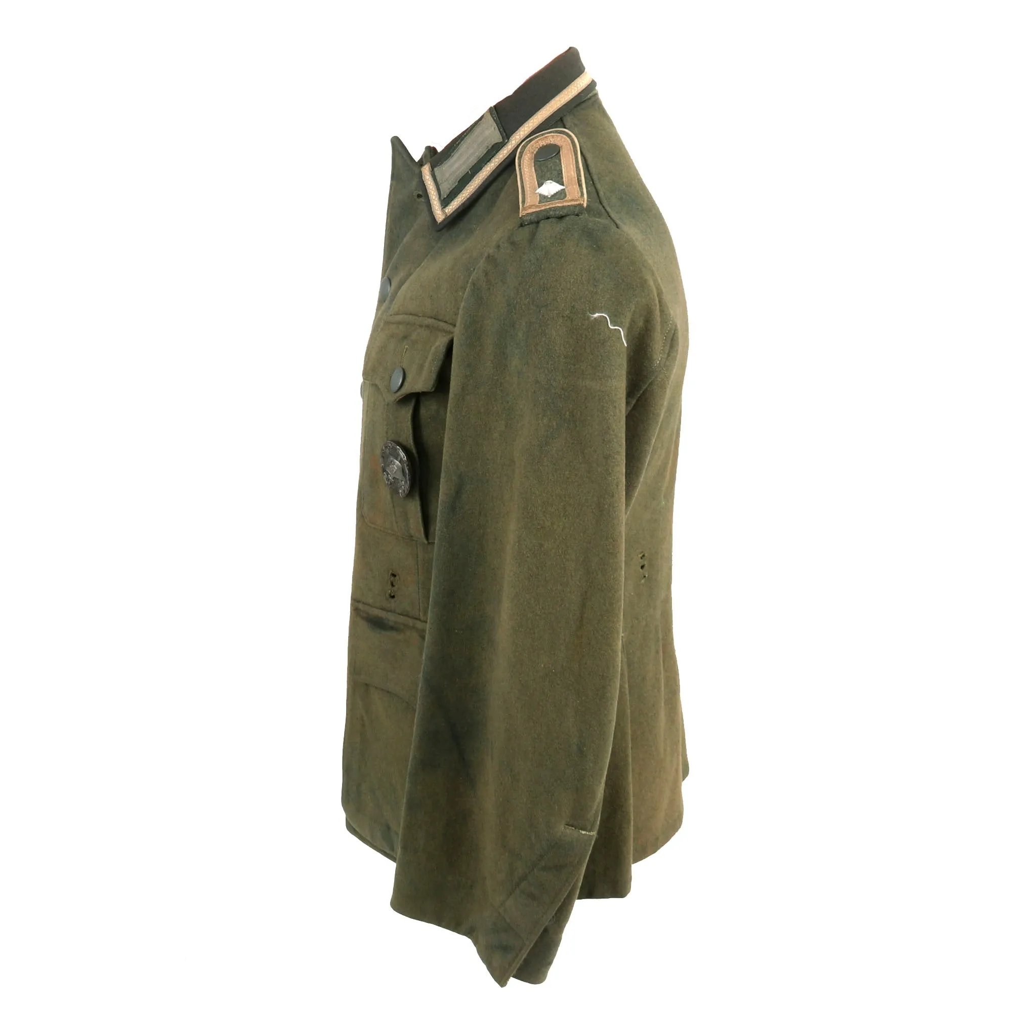 Original German WWII Depot Refitted Heer Army Infantry Feldwebel NCO M36 Uniform Tunic - Replica Shoulder Boards