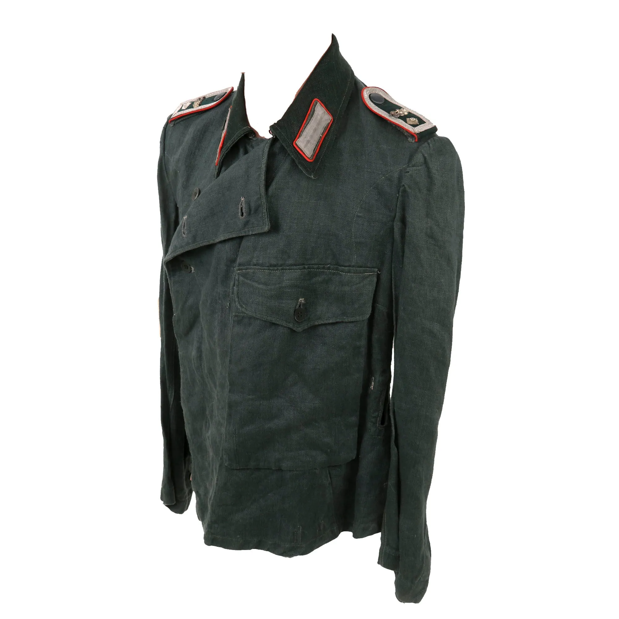 Original German WWII Heer 236th Sturmartillerie Feldwebel NCO's Sturmgeschütz HBT Wrap Uniform Tunic - StuG Wrapper