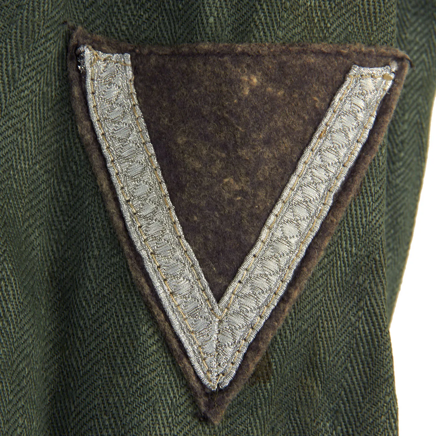 Original German WWII Heer Army Cavalry Gefreiter's M42 Herringbone Twill Battle Tunic