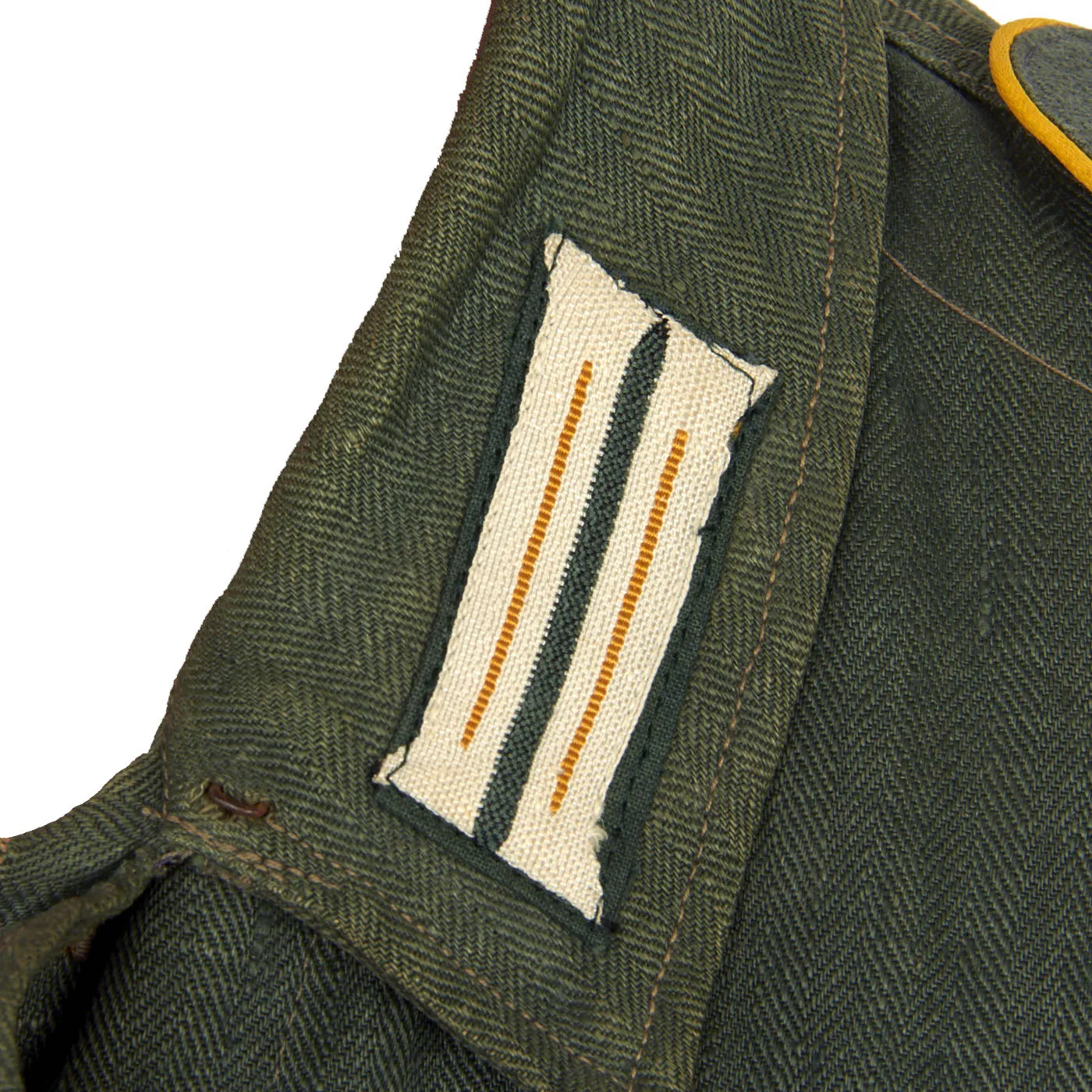 Original German WWII Heer Army Cavalry Gefreiter's M42 Herringbone Twill Battle Tunic