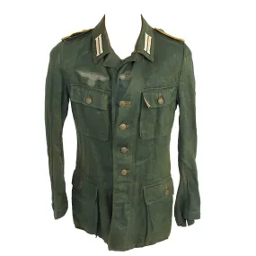 Original German WWII Heer Army Cavalry Gefreiter's M42 Herringbone Twill Battle Tunic