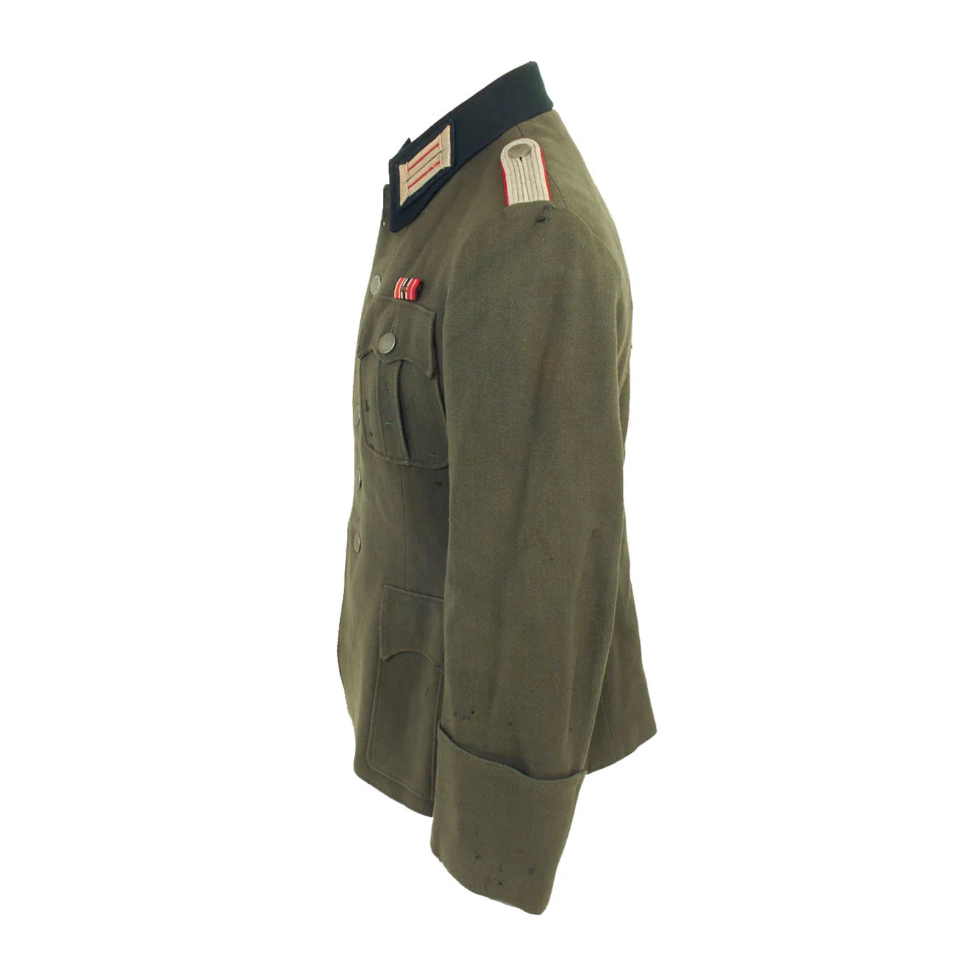 Original German WWII Heer Artillery Leutnant Officer's M36 Field Tunic with Medal Bar - Untouched Since WWII