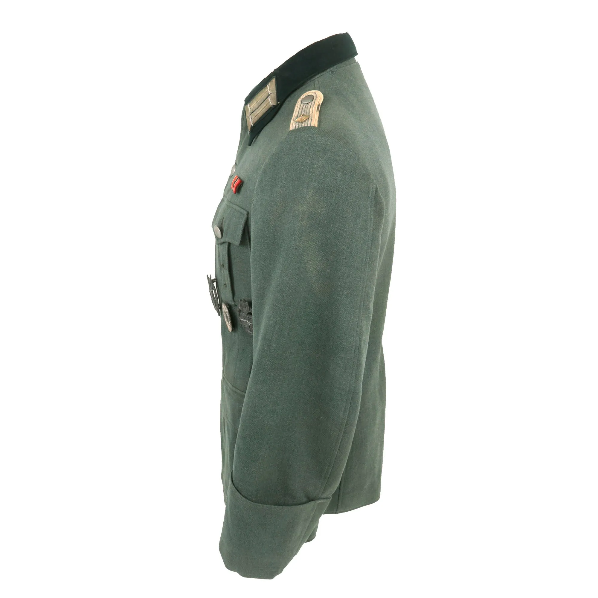 Original German WWII Heer Infantry Oberleutnant's M36 Field Uniform Tunic with IAB, Wound Badge, PAB & Ribbon Bar