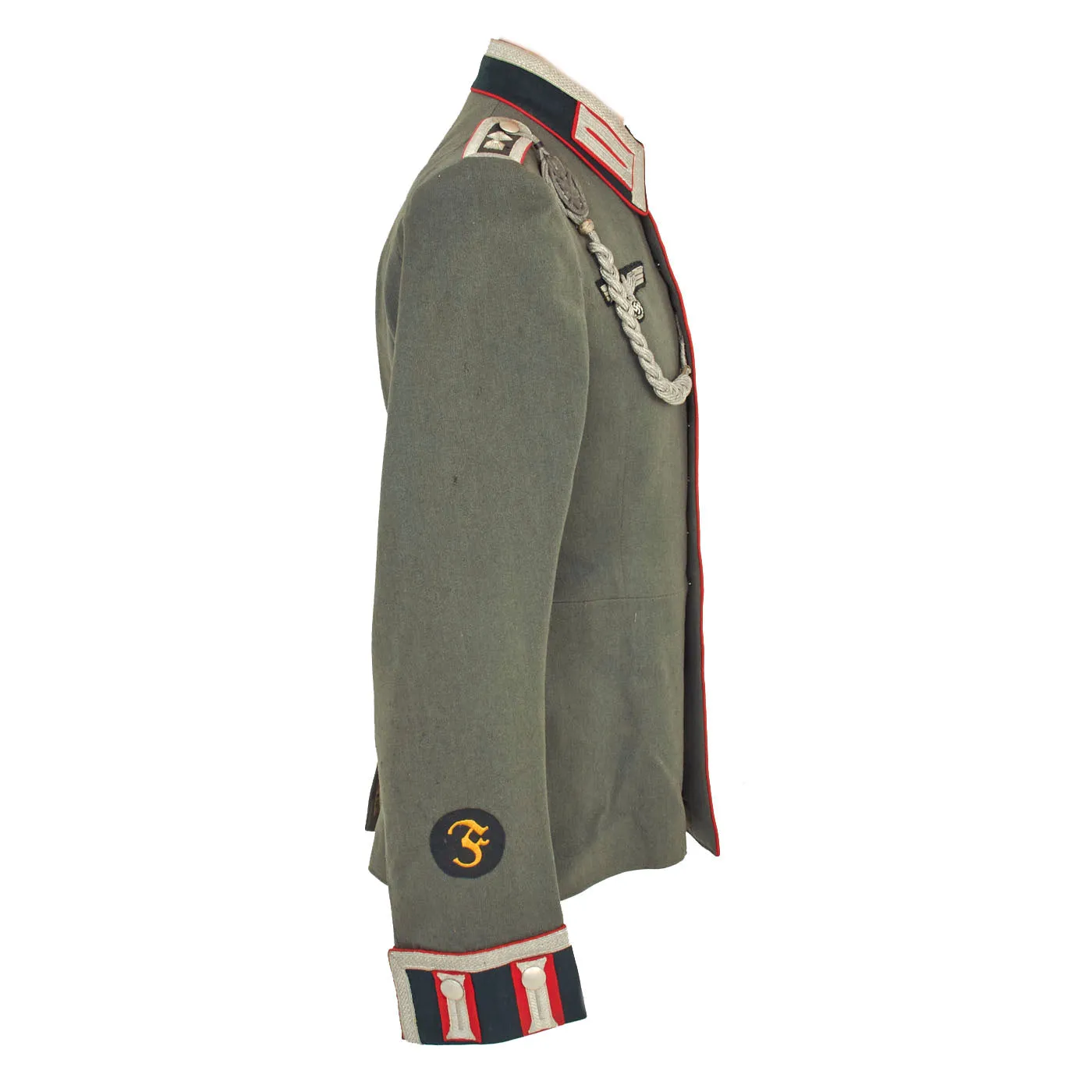 Original German WWII Heer Oberfeldwebel Artillery Regiment Feuerwerker Ordnance Technician Waffenrock - With WWI Iron Cross and Wound Badge