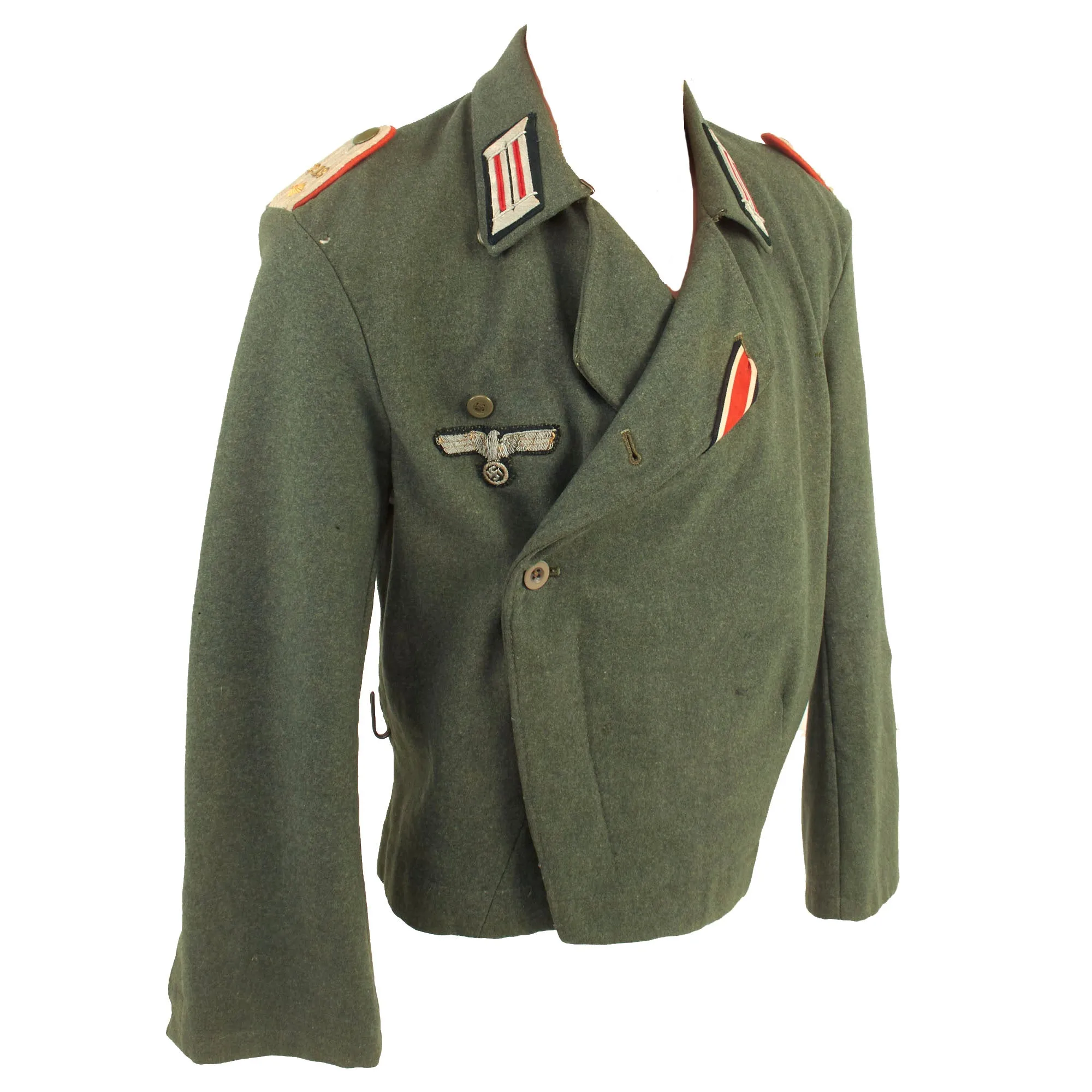 Original German WWII Heer Sturmartillerie Oberleutnant Officer's Sturmgeschütz Wrap Uniform Tunic dated 1941 - StuG Wrapper