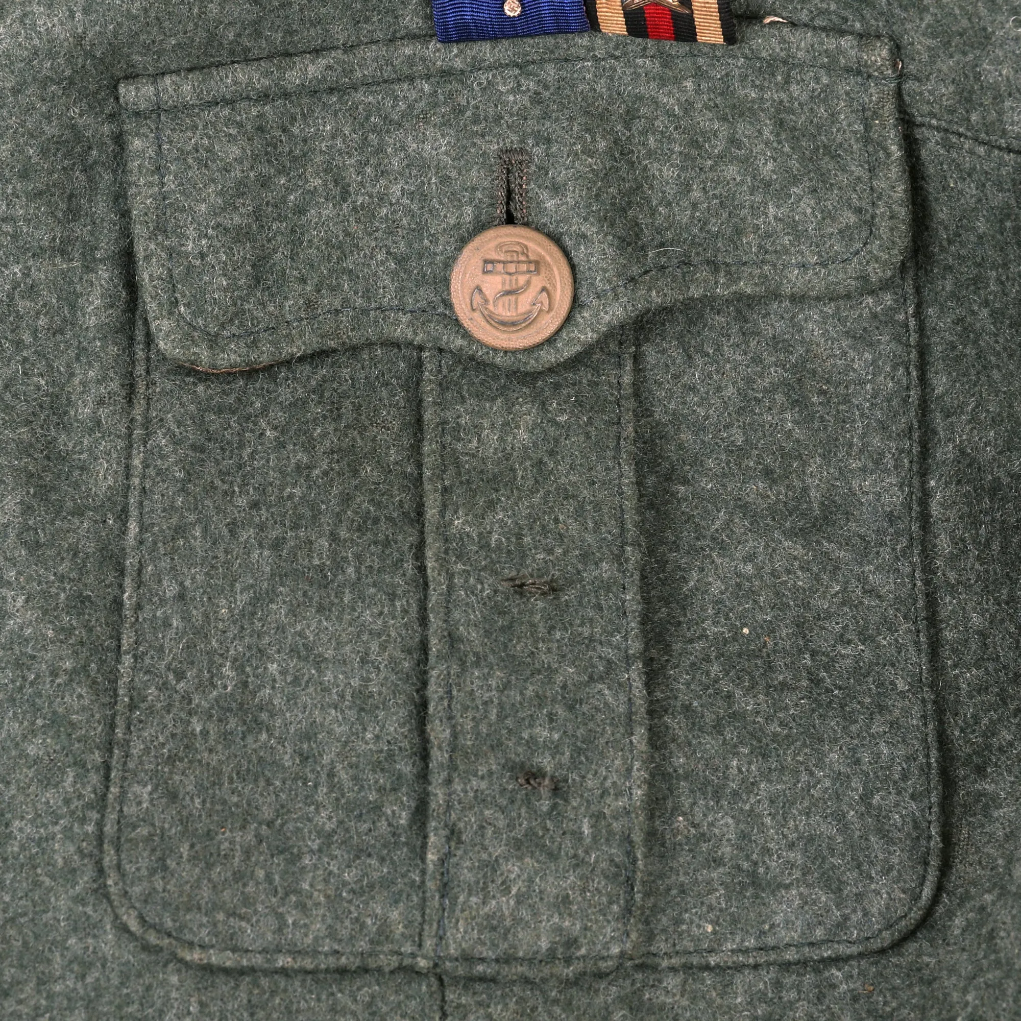 Original German WWII Kriegsmarine Coastal Artillery Marineartilleriegefreite Enlisted Tunic by A. Wolter & Sohne - Dated 1942