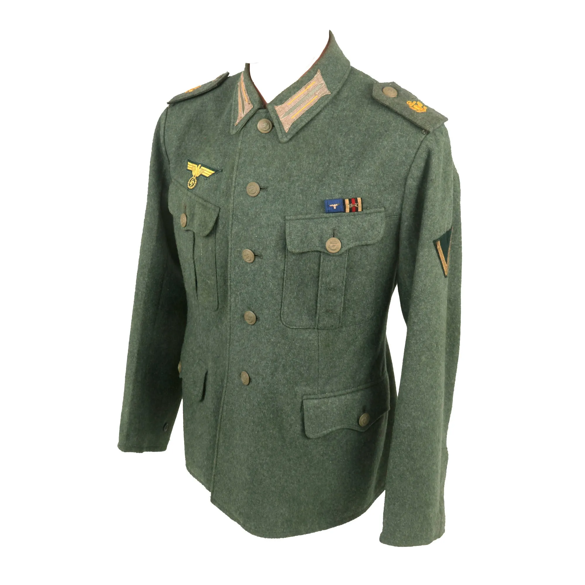 Original German WWII Kriegsmarine Coastal Artillery Marineartilleriegefreite Enlisted Tunic by A. Wolter & Sohne - Dated 1942