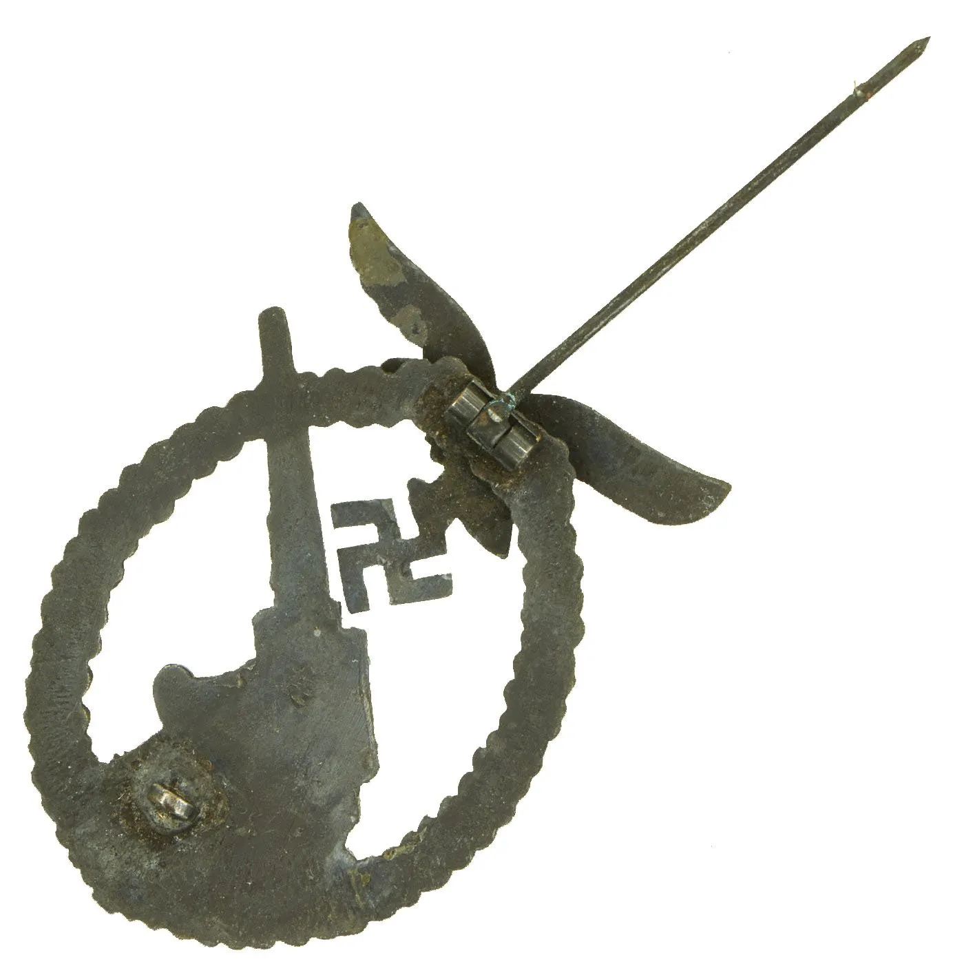 Original German WWII Luftwaffe Anti-Aircraft Flak Battle Badge by F. W. Assmann & Söhne