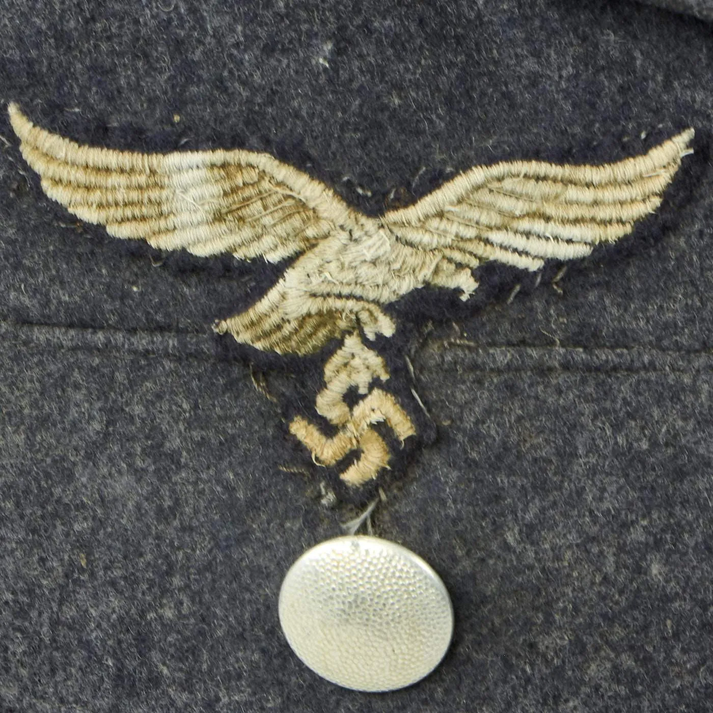 Original German WWII Luftwaffe Enlisted Flight Blouse Fliegerbluse Tunic with Fallschirmjäger Regiment Stamp