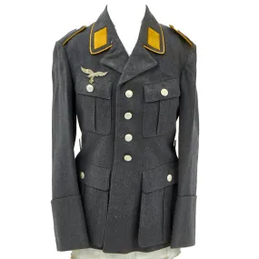 Original German WWII Luftwaffe Enlisted Flight Blouse Fliegerbluse Tunic with Fallschirmjäger Regiment Stamp