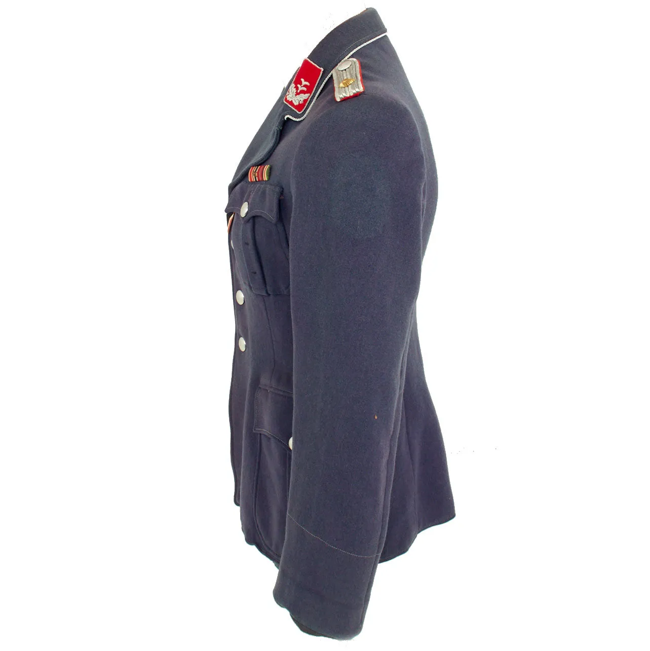 Original German WWII Luftwaffe Flak Artillery Oberleutnant Officer's Dutch Made Fliegerbluse Tunic with Medal Bar