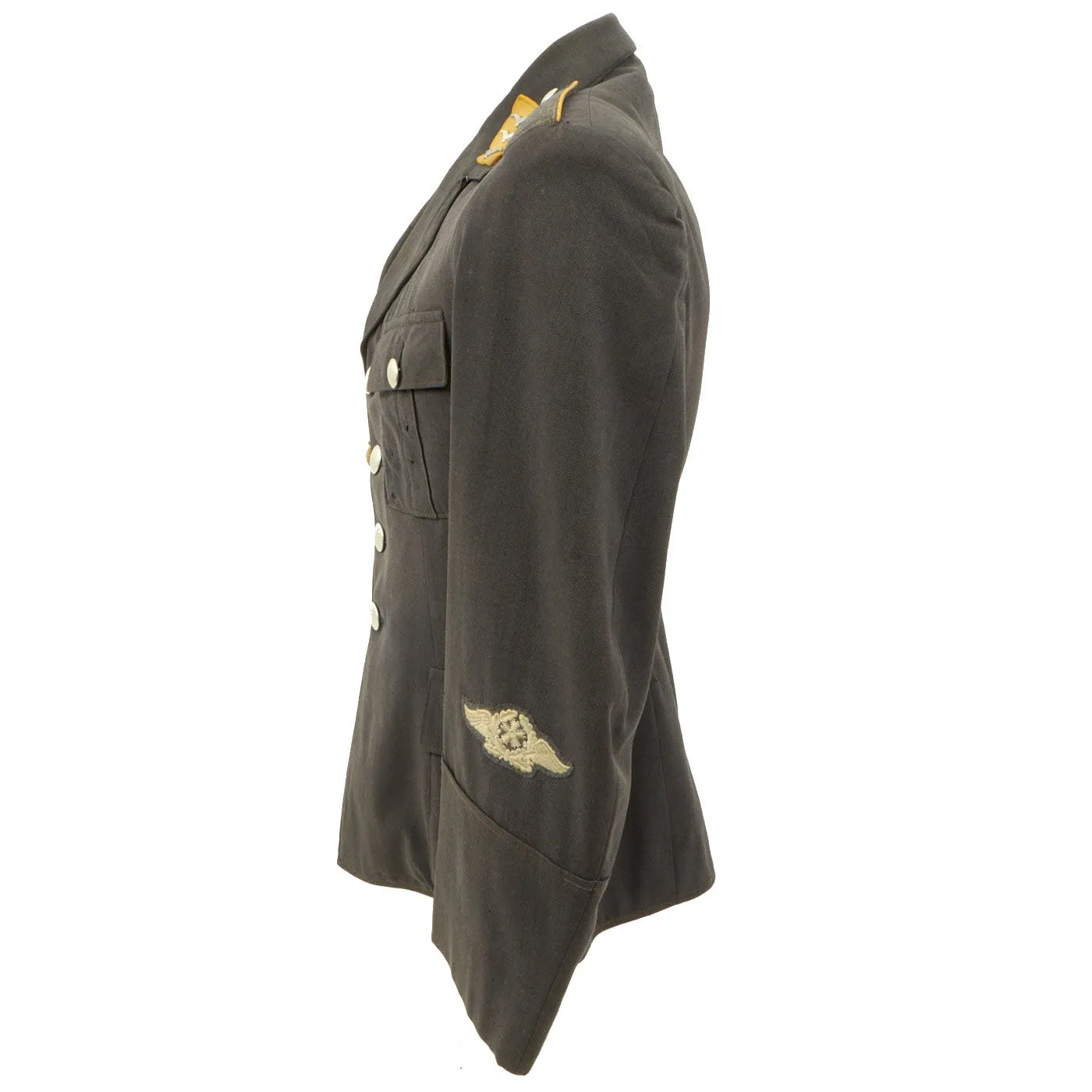 Original German WWII Luftwaffe Obergefreiter Flight Blouse Fliegerbluse Tunic with Marksmanship Lanyard