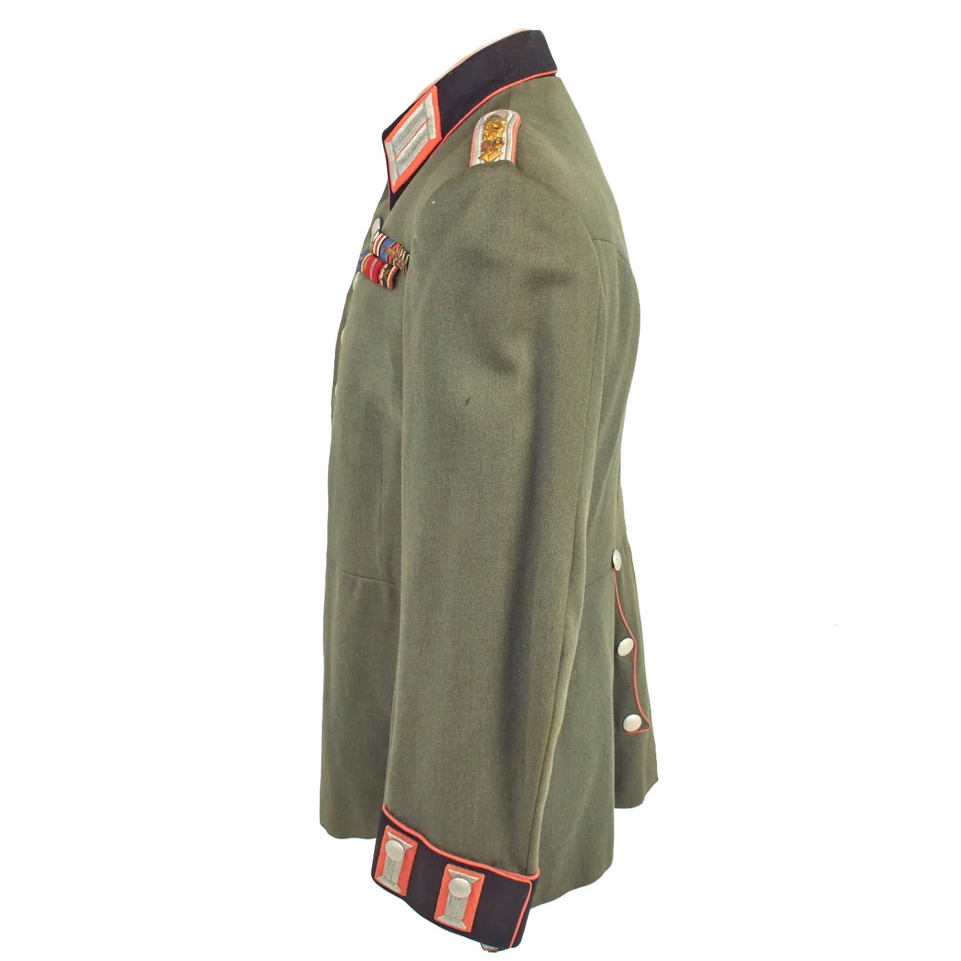 Original German WWII Named 16th Panzerjäger Hauptmann's M35 Waffenrock Dress Tunic with Aiguillette Cords - dated 1938