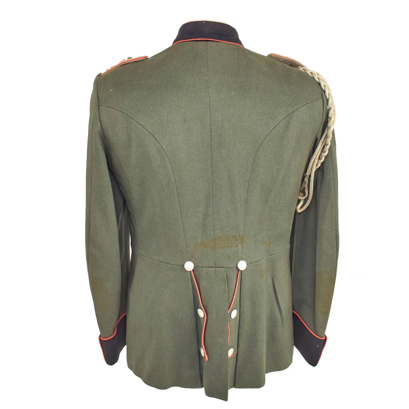 Original German WWII Named 16th Panzerjäger Hauptmann's M35 Waffenrock Dress Tunic with Aiguillette Cords - dated 1938