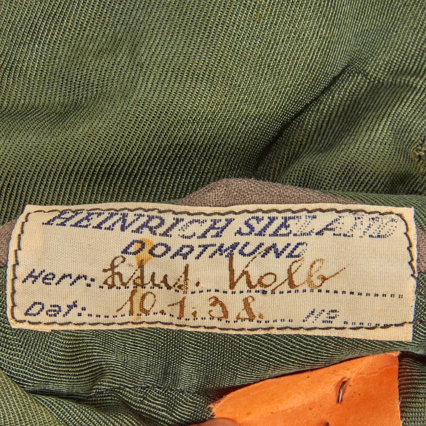 Original German WWII Named 16th Panzerjäger Hauptmann's M35 Waffenrock Dress Tunic with Aiguillette Cords - dated 1938