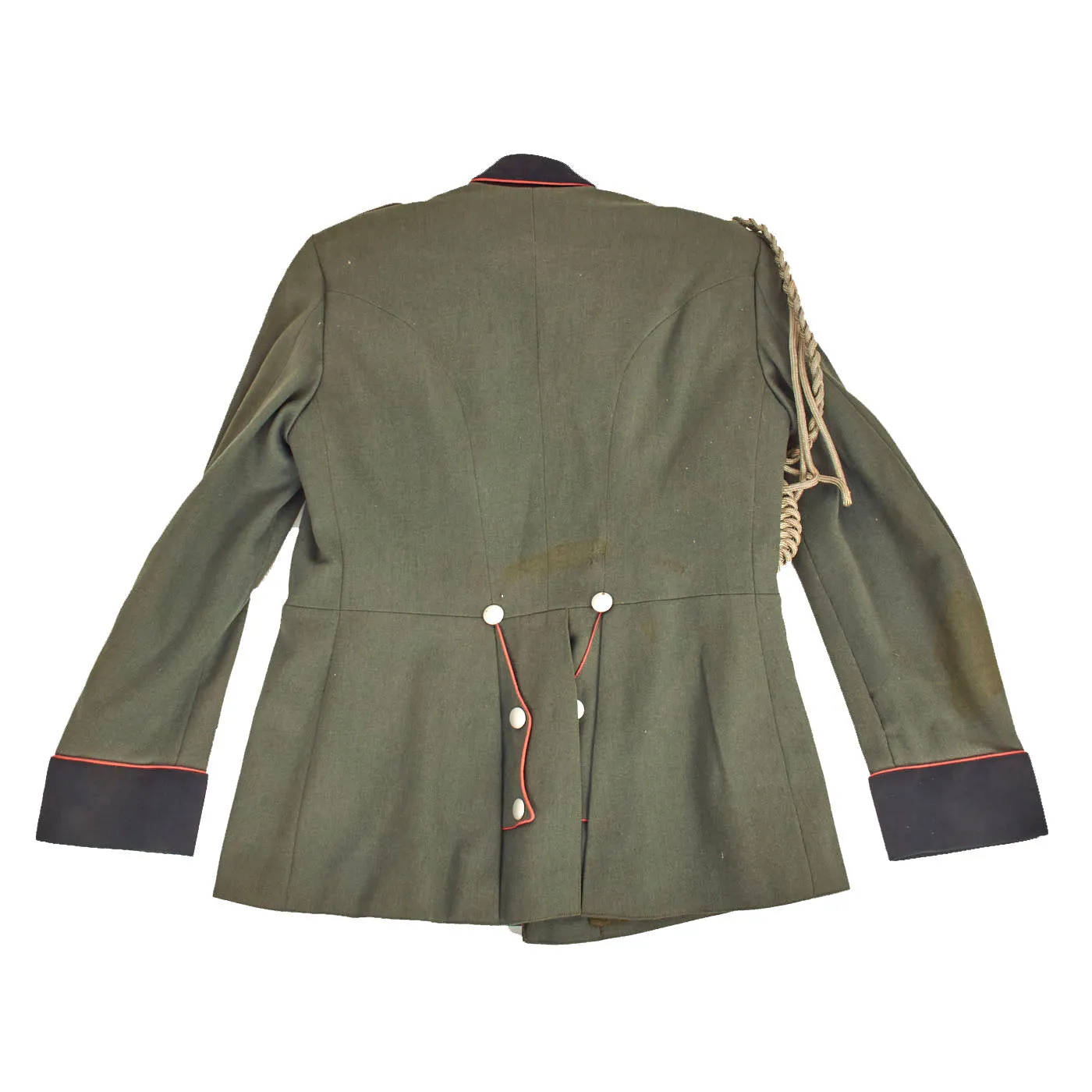 Original German WWII Named 16th Panzerjäger Hauptmann's M35 Waffenrock Dress Tunic with Aiguillette Cords - dated 1938