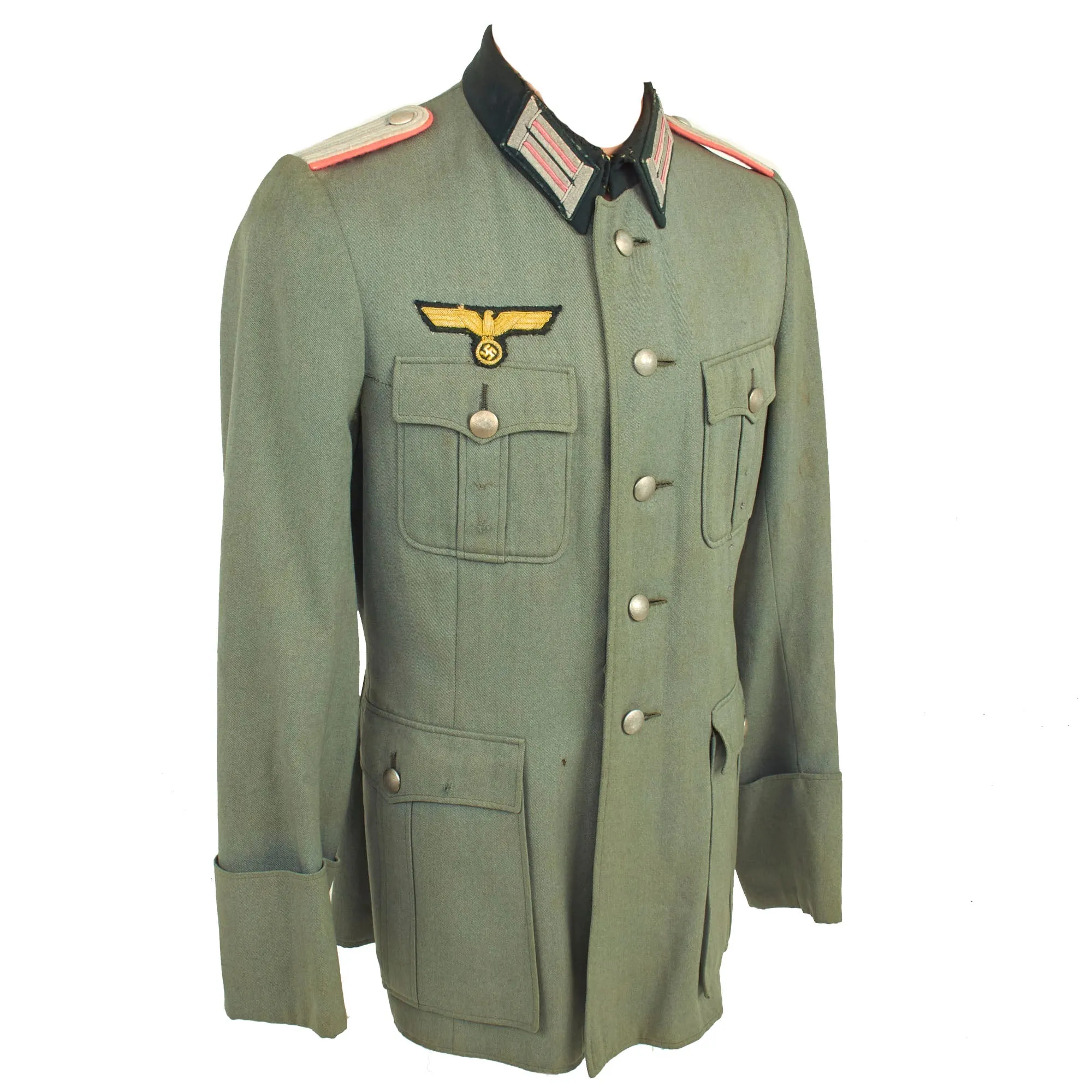 Original German WWII Named Heer Panzer Leutnant Officer's M36 Uniform Tunic with Unit Information - dated 1939