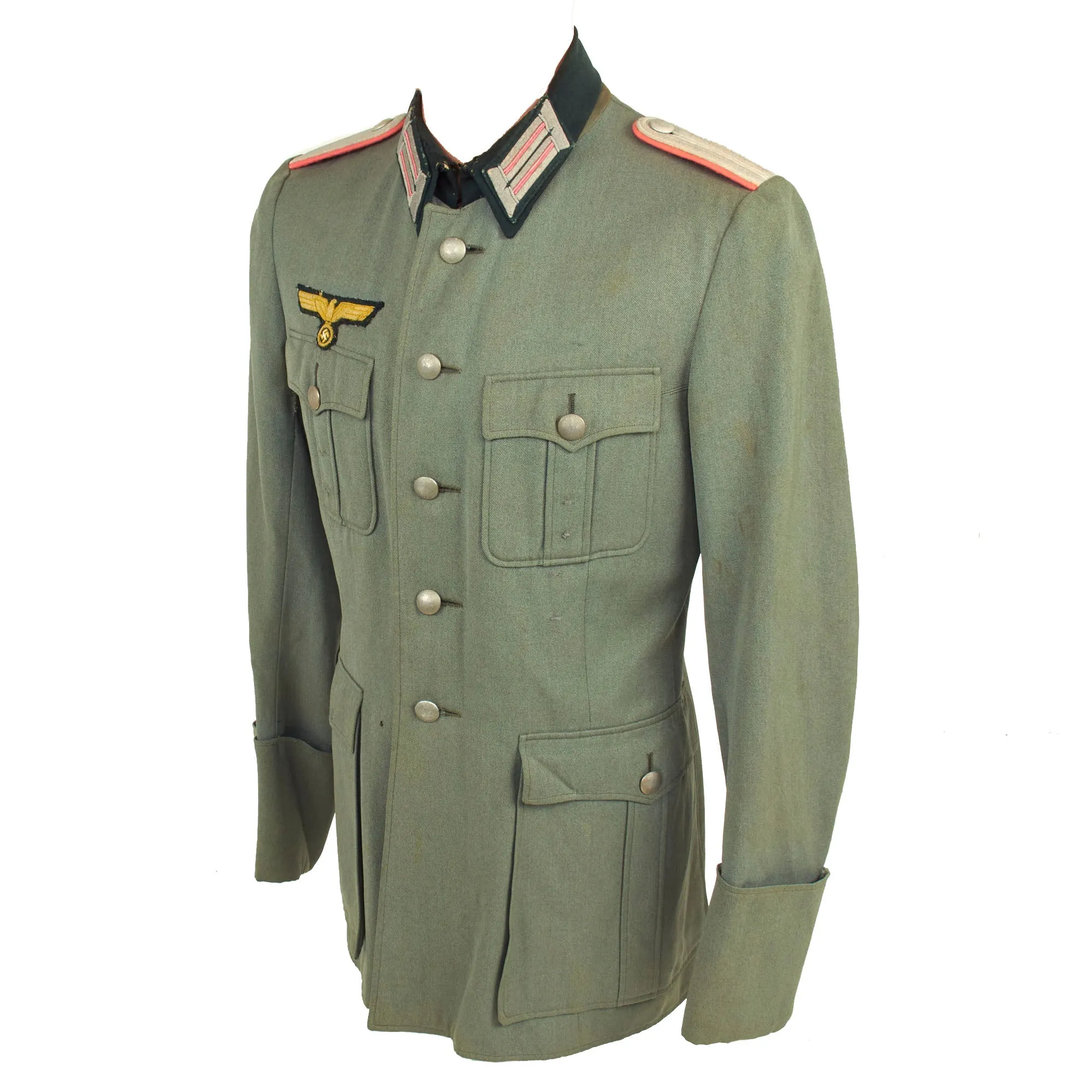 Original German WWII Named Heer Panzer Leutnant Officer's M36 Uniform Tunic with Unit Information - dated 1939