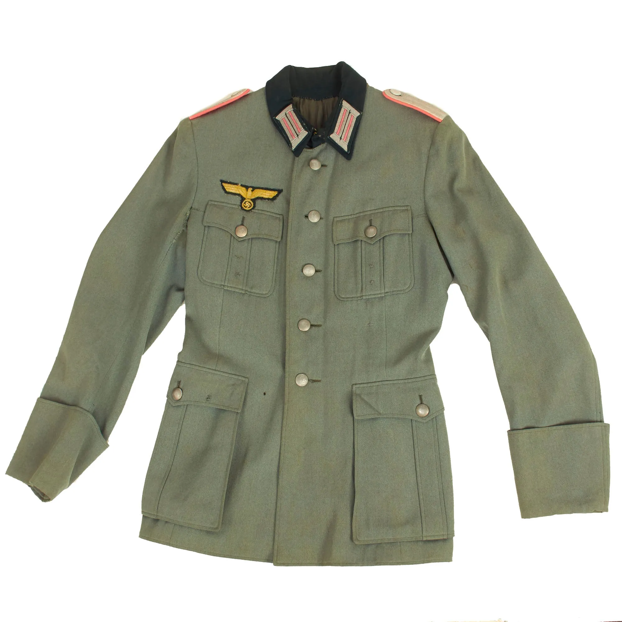 Original German WWII Named Heer Panzer Leutnant Officer's M36 Uniform Tunic with Unit Information - dated 1939