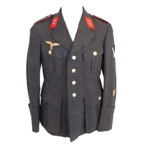 Original German WWII Named Luftwaffe 49th Flak Artillery Regiment Kanonier Enlisted Fliegerbluse Tunic - dated 1937