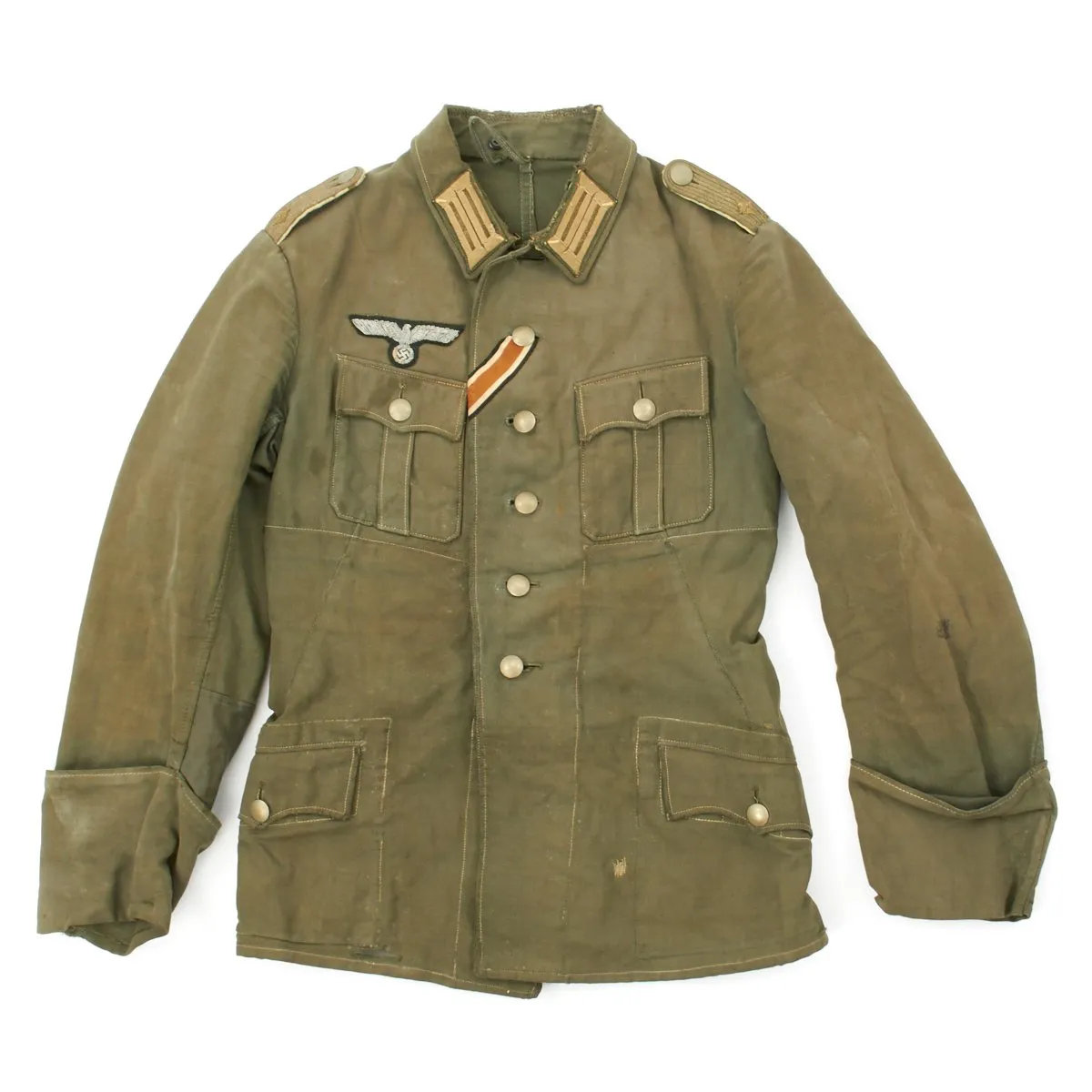 Original German WWII Officer Oberleutnant Summer Tunic