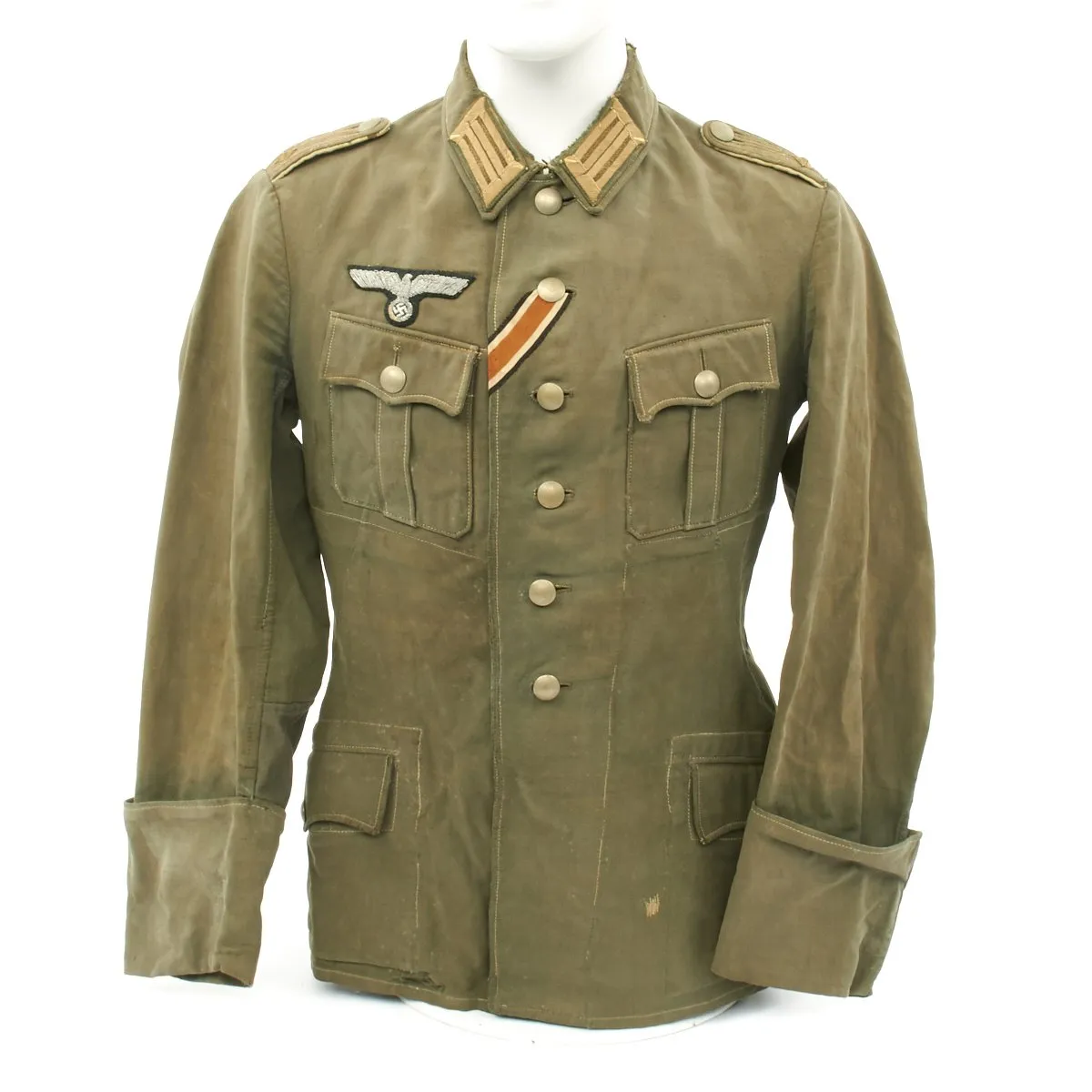 Original German WWII Officer Oberleutnant Summer Tunic